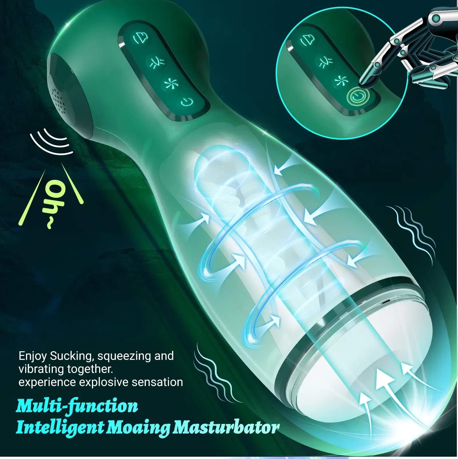 3 Engines APP Air Pressure Male Masturbator Seductive Sound