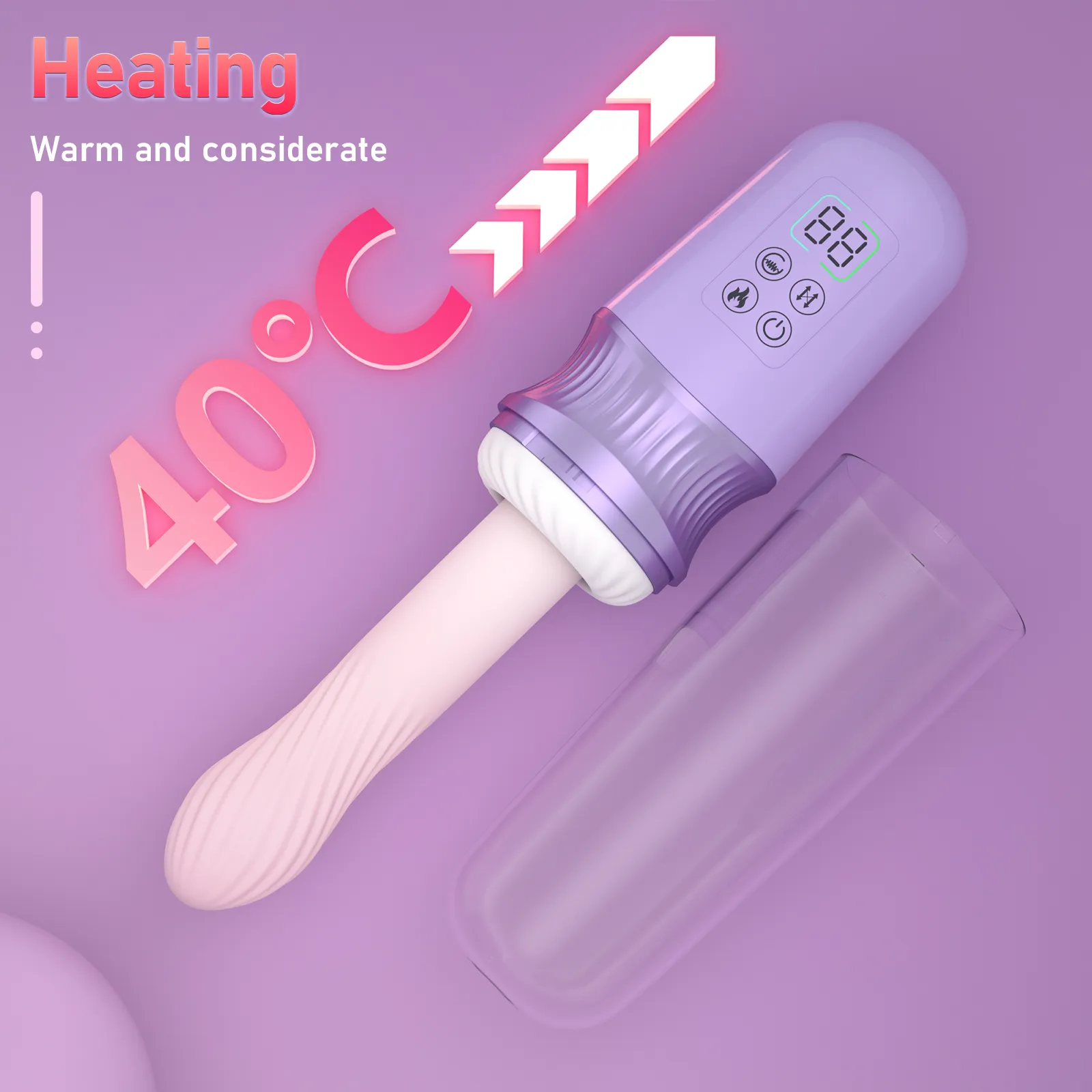 Thrusting & Vibrating APP Heating LCD Display Sex Machine