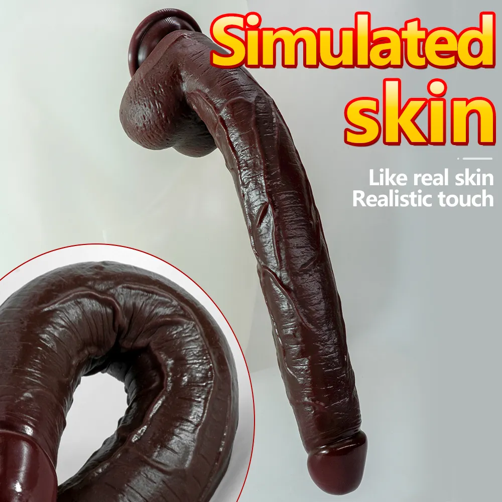 Black Extra-Long Liquid Silicone Dildo 3 Sizes Available