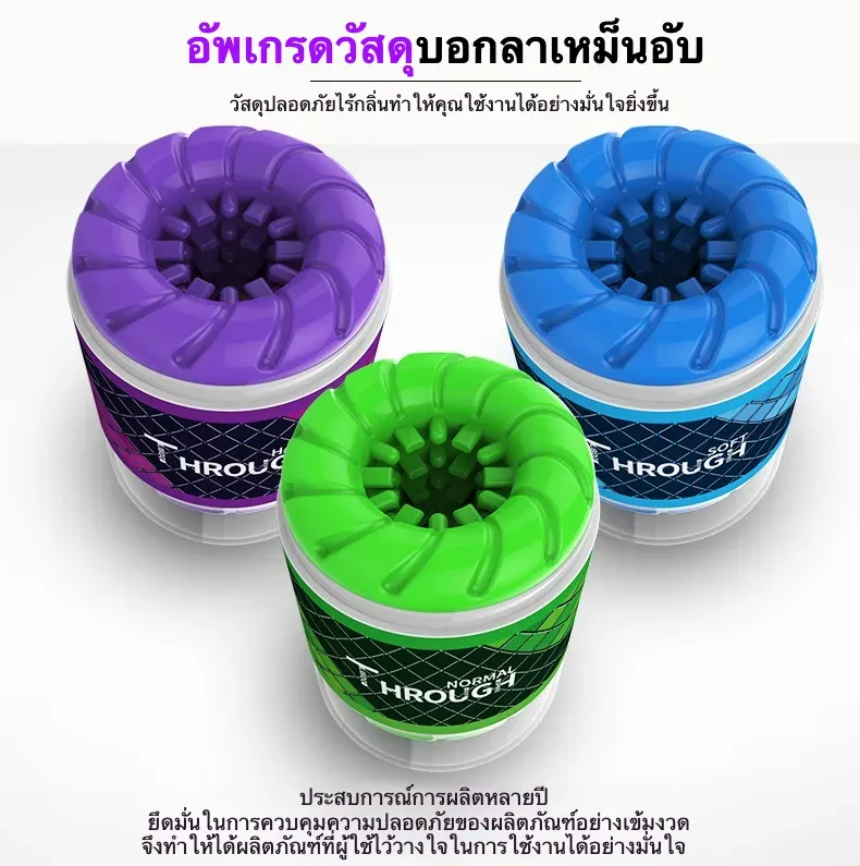 จิ๋มกระป๋อง จิ๋มปลอม ดีไซน์บีบ 3 ระดับ ลายผิวซับซ้อน แบบทะลุผ่าน