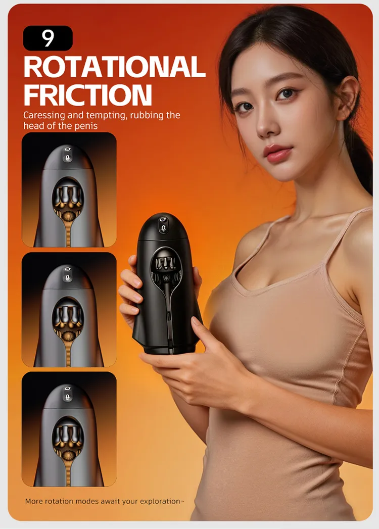 จิ๋มกระป๋องออโต้+อุปกรณ์ฝึกการหลั่ง หมุนสั่น ควบคุมผ่าน APP