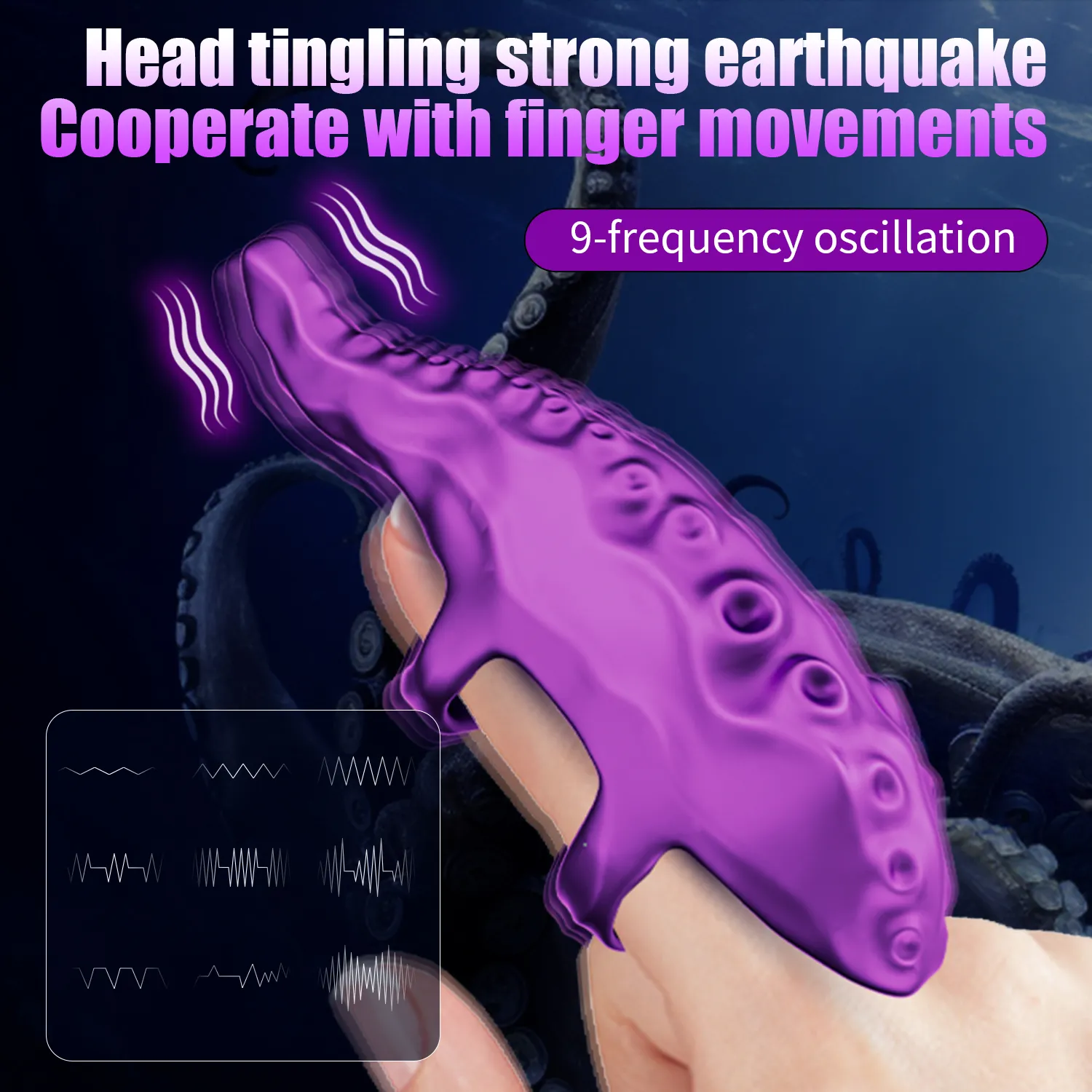 10 Modes Octopus Shaped Finger-Wearable Vibrating Egg