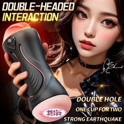 APP Automatic Male Masturbator Dual-Head Vagina & Mouth