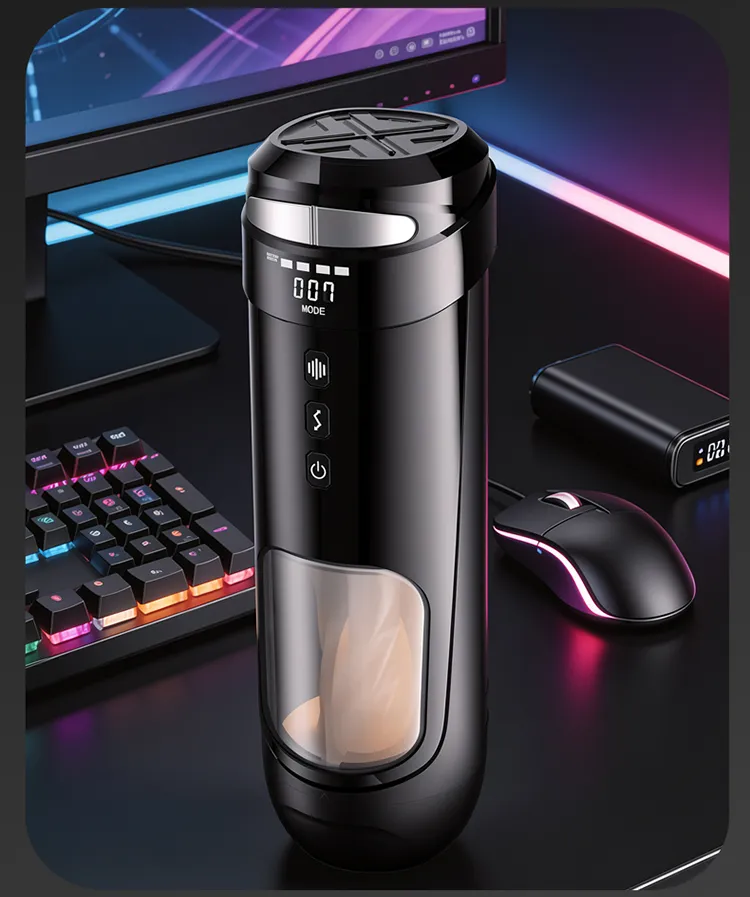 จิ๋มกระป๋องออโต้ บิดเกลียว+สั่น+ขยับ ฟังก์ชัน APP หน้าจอ LCD