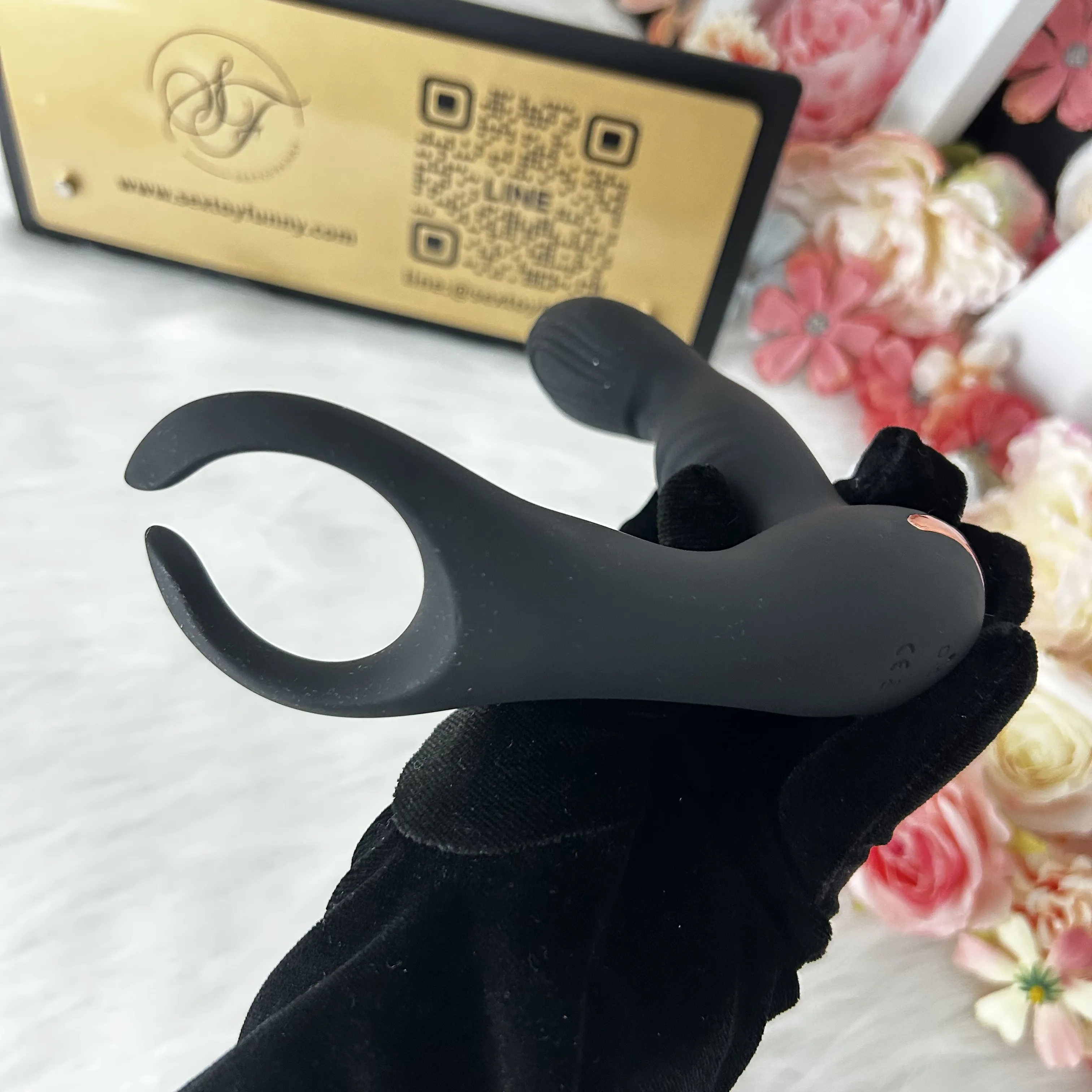 Integrated Cock Ring Prostate Massager One-Button Burst Mode