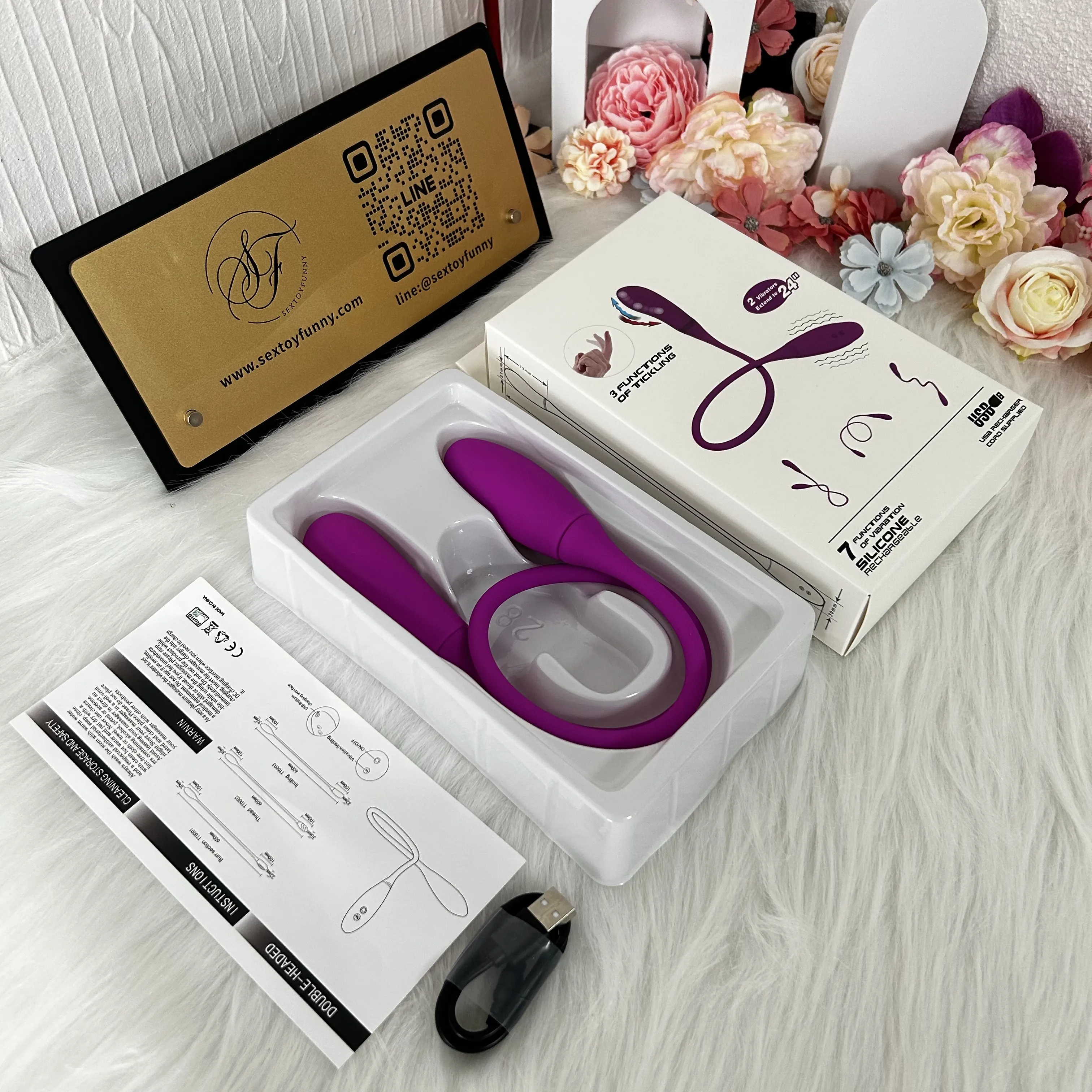 Safiman Dual-Head Multi-Function Vibrating Egg Rod Type