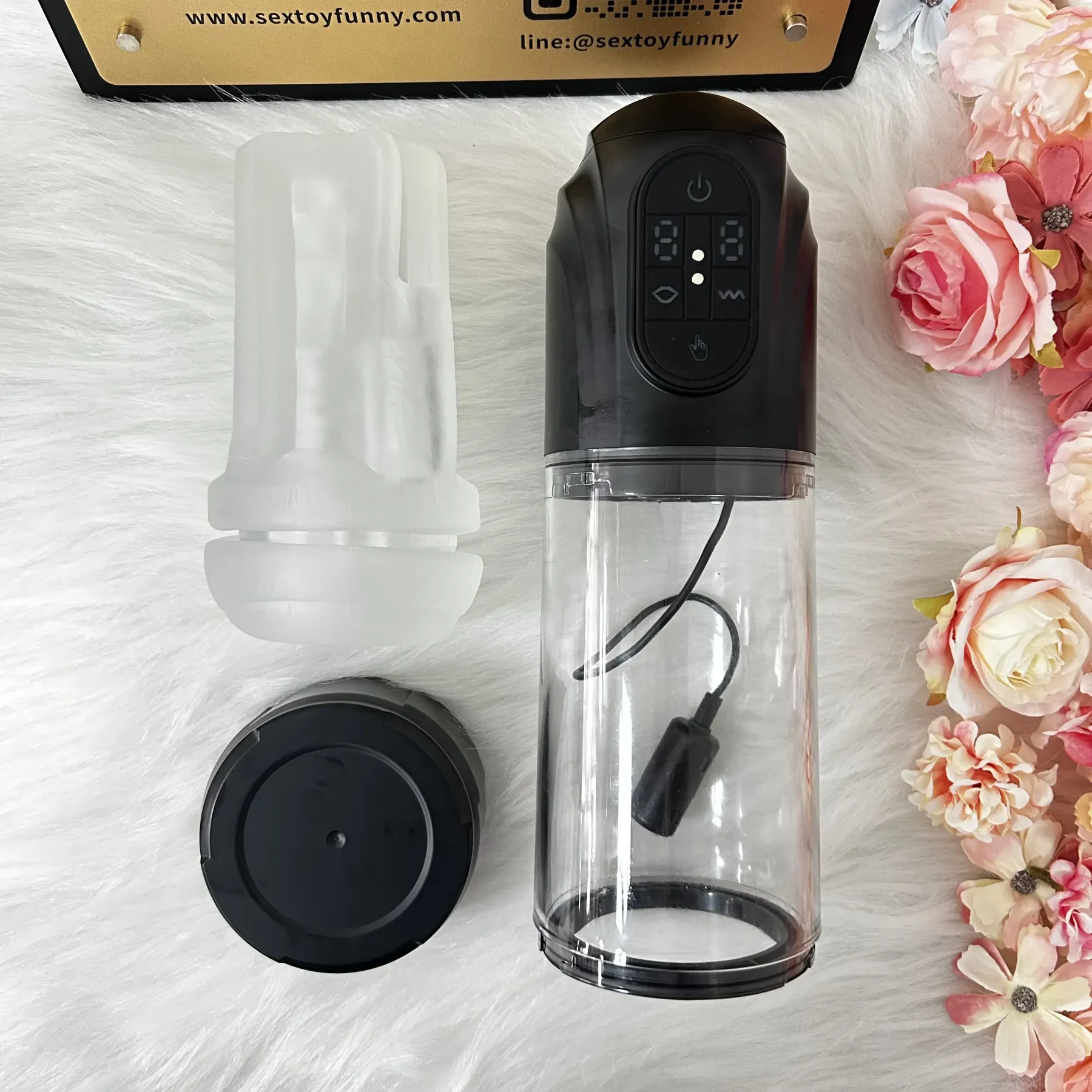 Dual Engines Male Masturbator High-Definition LED Touch Screen