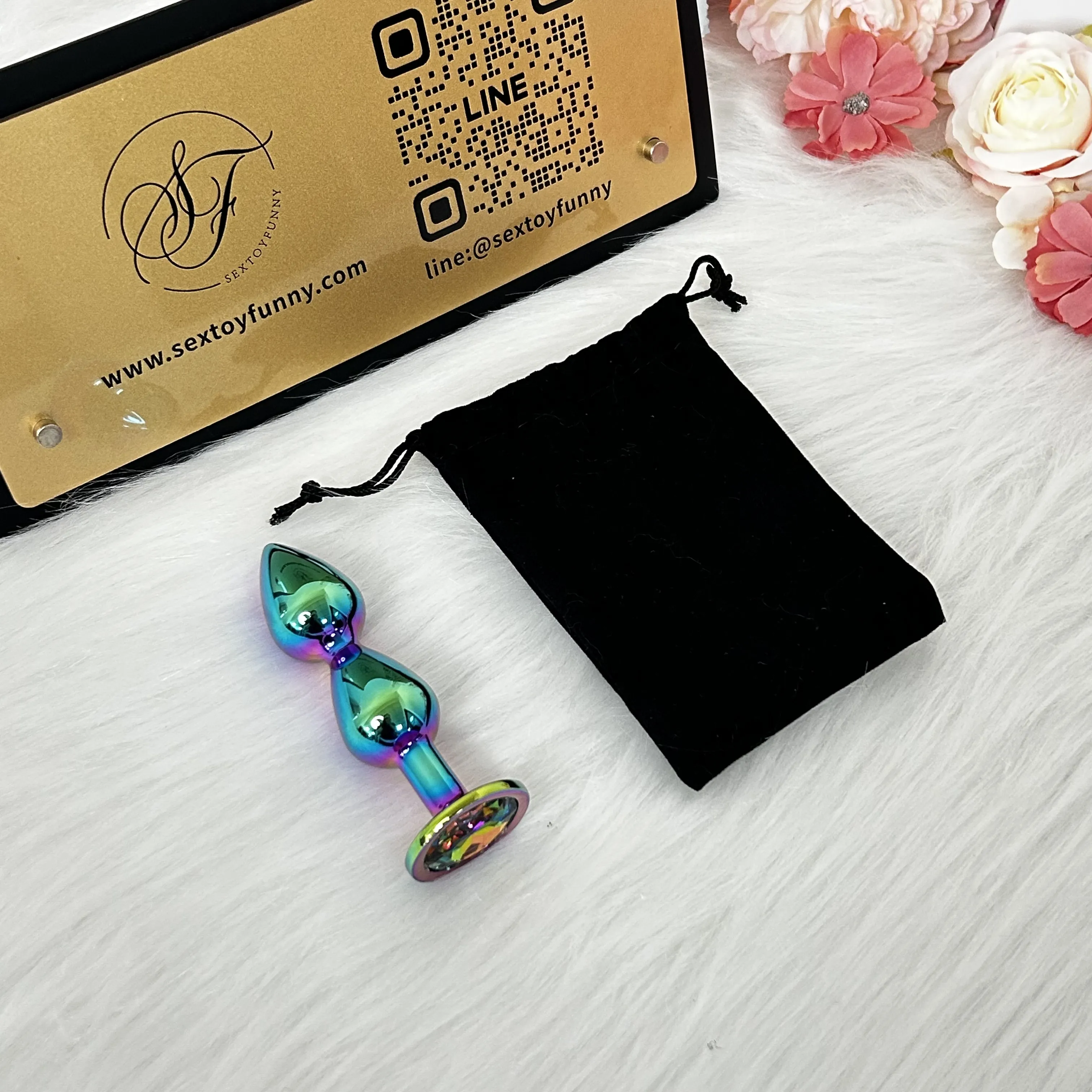 Metal Water-Drop Shaped Beaded Butt Plug 3 Sizes Available