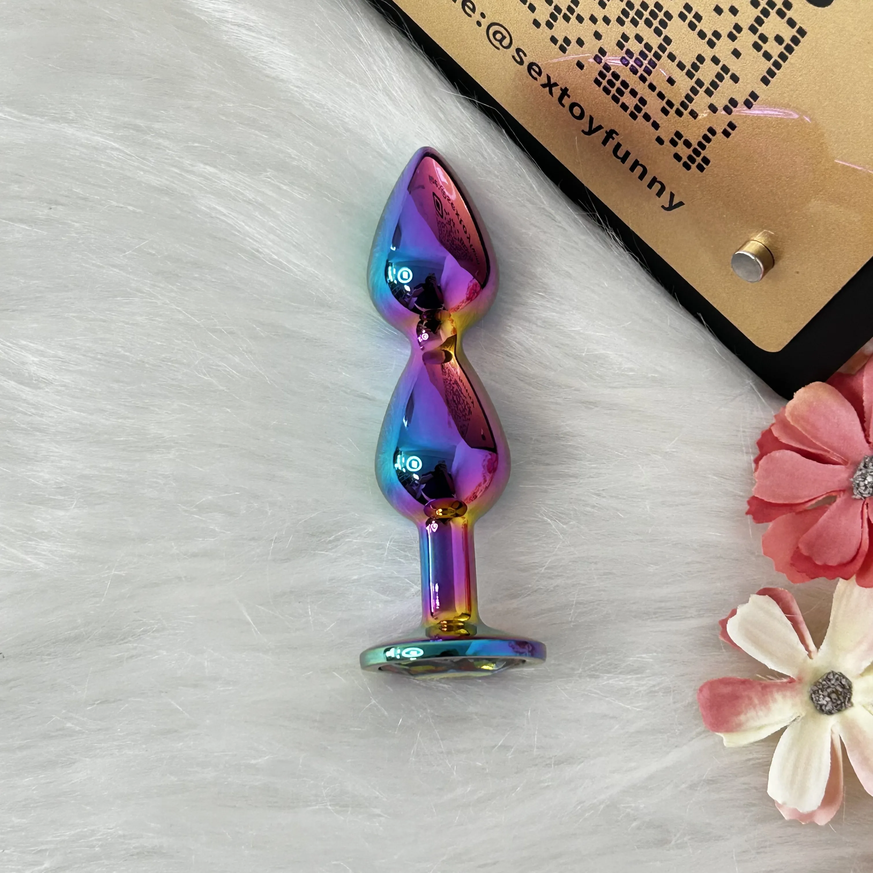 Metal Water-Drop Shaped Beaded Butt Plug 3 Sizes Available