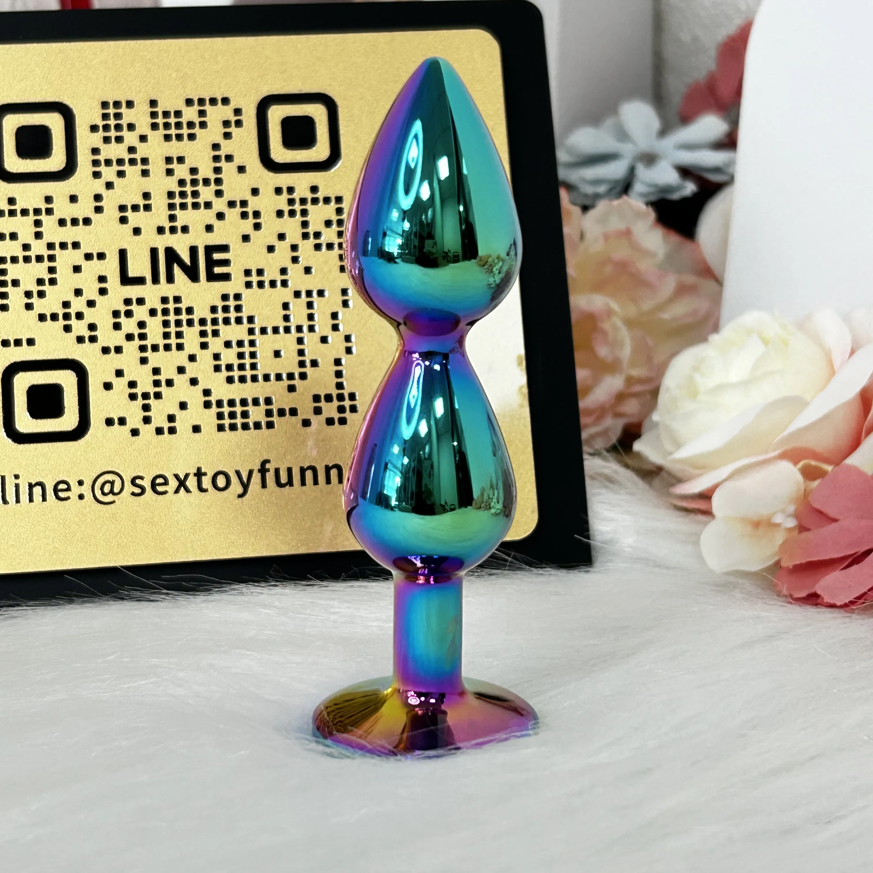 Metal Water-Drop Shaped Beaded Butt Plug 3 Sizes Available