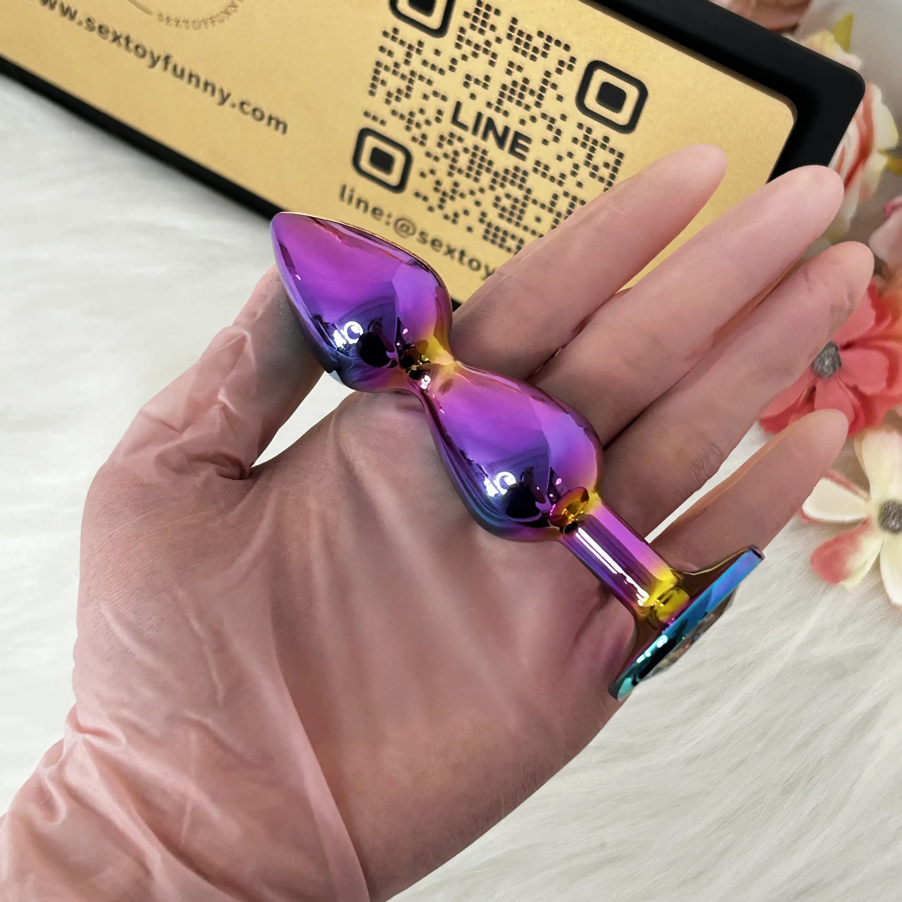 Metal Water-Drop Shaped Beaded Butt Plug 3 Sizes Available