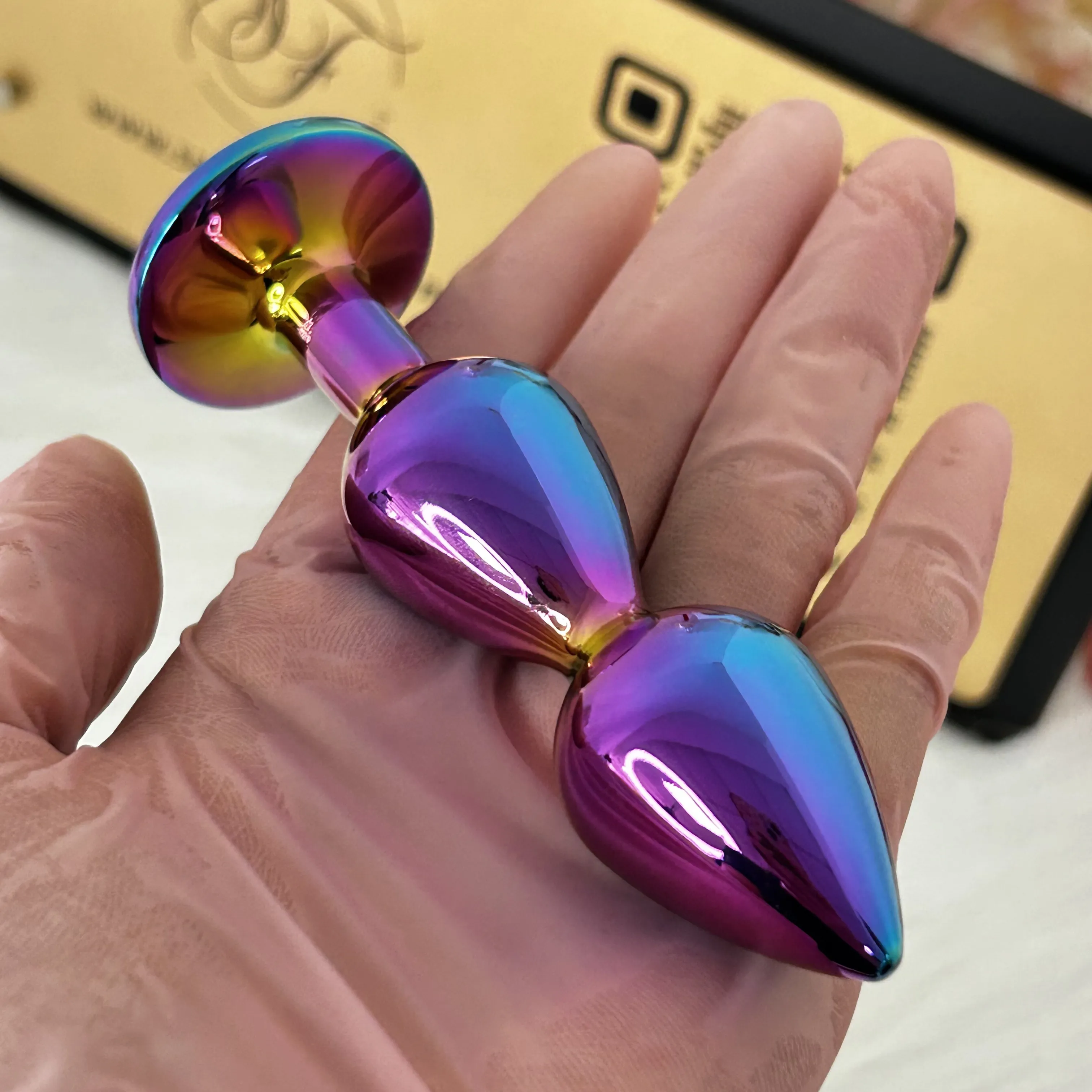 Metal Water-Drop Shaped Beaded Butt Plug 3 Sizes Available