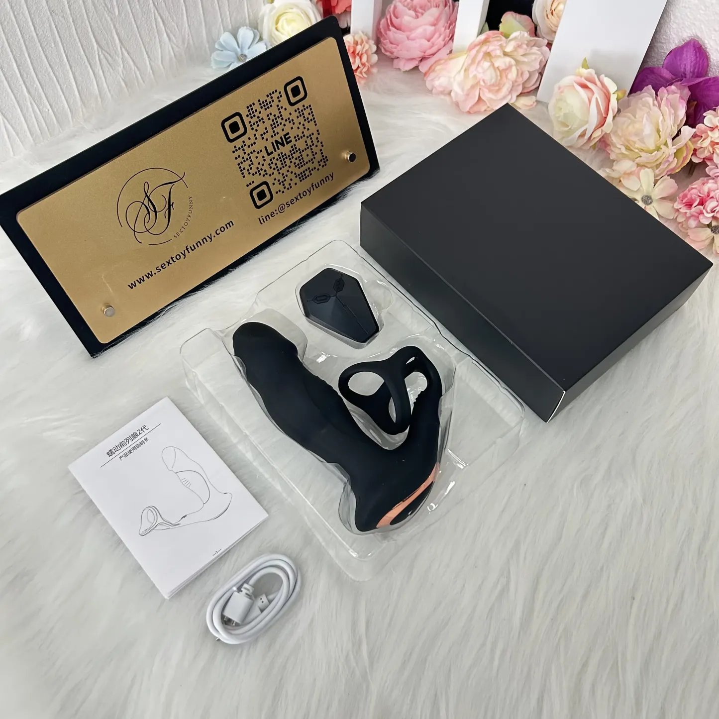 ของเล่นประตูหลัง เครื่องนวดต่อมลูกหมาก มอเตอร์คู่ สั่นสามจุด
