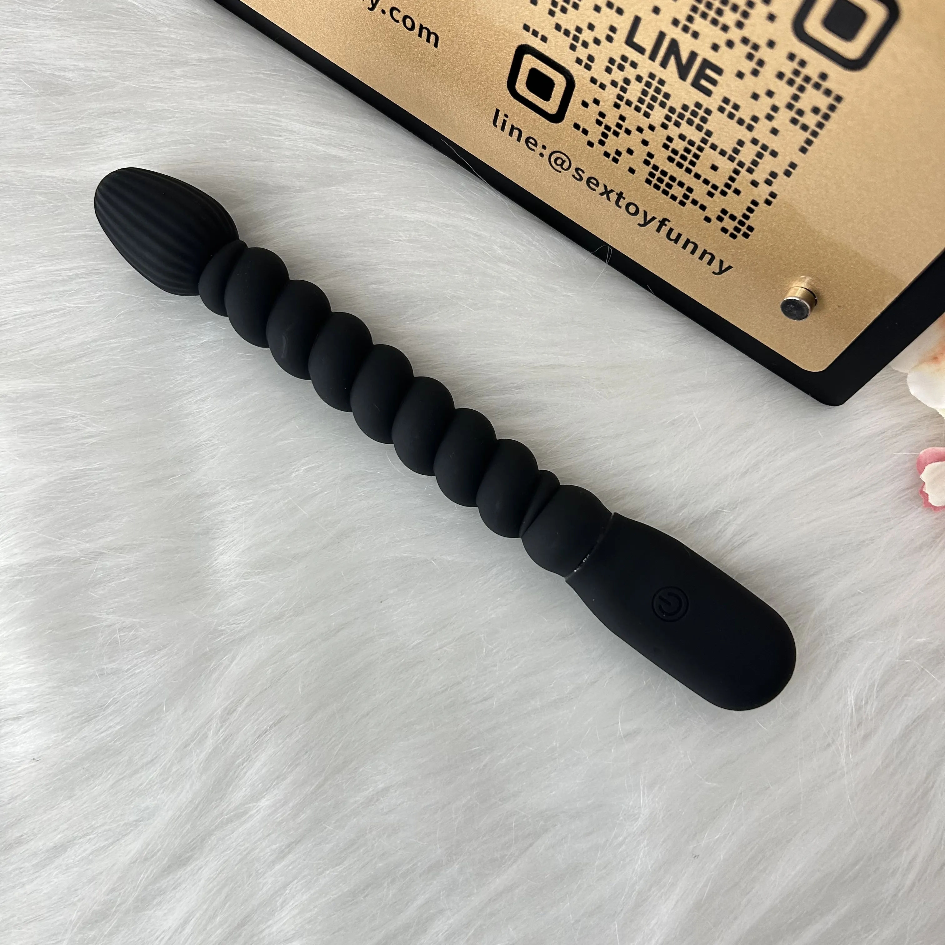 ของเล่นประตูหลัง เครื่องนวดต่อมลูกหมาก ระบบสั่น หัวทรงหยดน้ำ