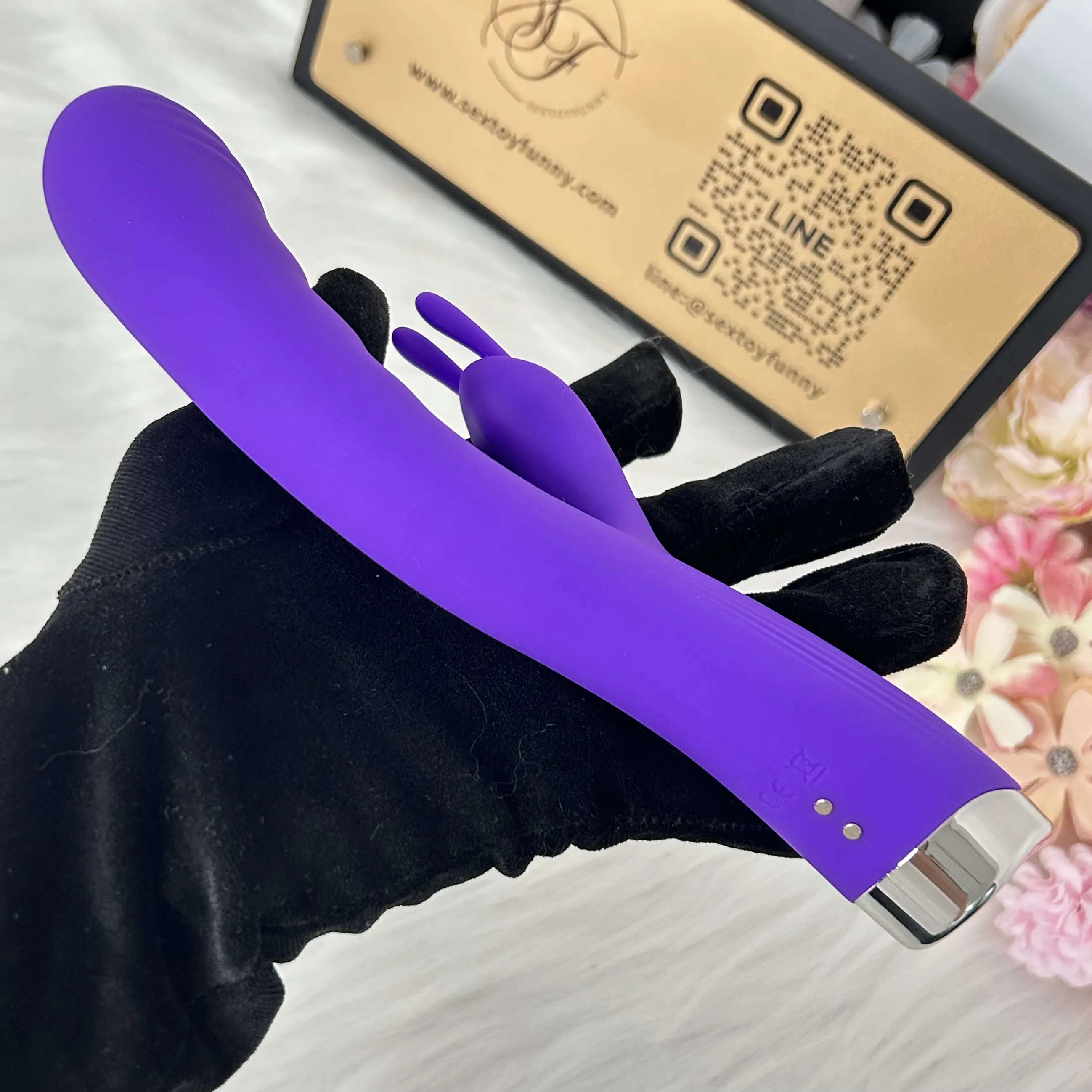 Rabbit Ear Simulated Penis Dual G-Spot & Clitoral Vibrator