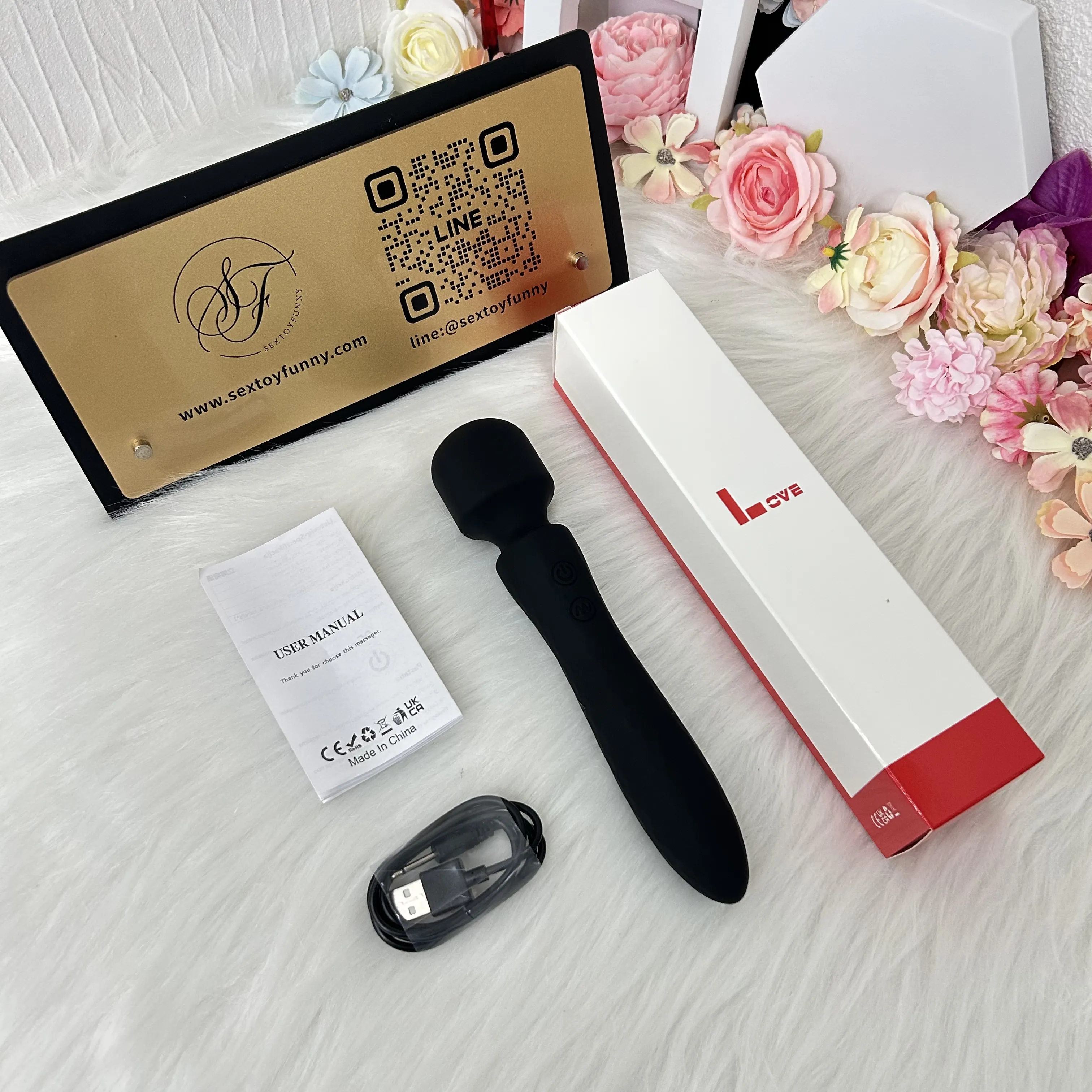 10 Frequencies Dual-Head Seamless Body AV Wand Vibrator