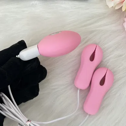 คลิปหนีบหัวนม คลิปหนีบหัวนม 10 ระดับ USB พร้อมคันบังคับสัมผัสไว วัสดุนุ่มผิว|ROSELEX