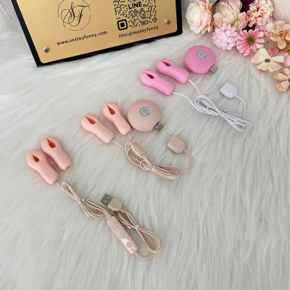 คลิปหนีบหัวนม คลิปหนีบหัวนม 10 ระดับ USB พร้อมคันบังคับสัมผัสไว วัสดุนุ่มผิว|ROSELEX
