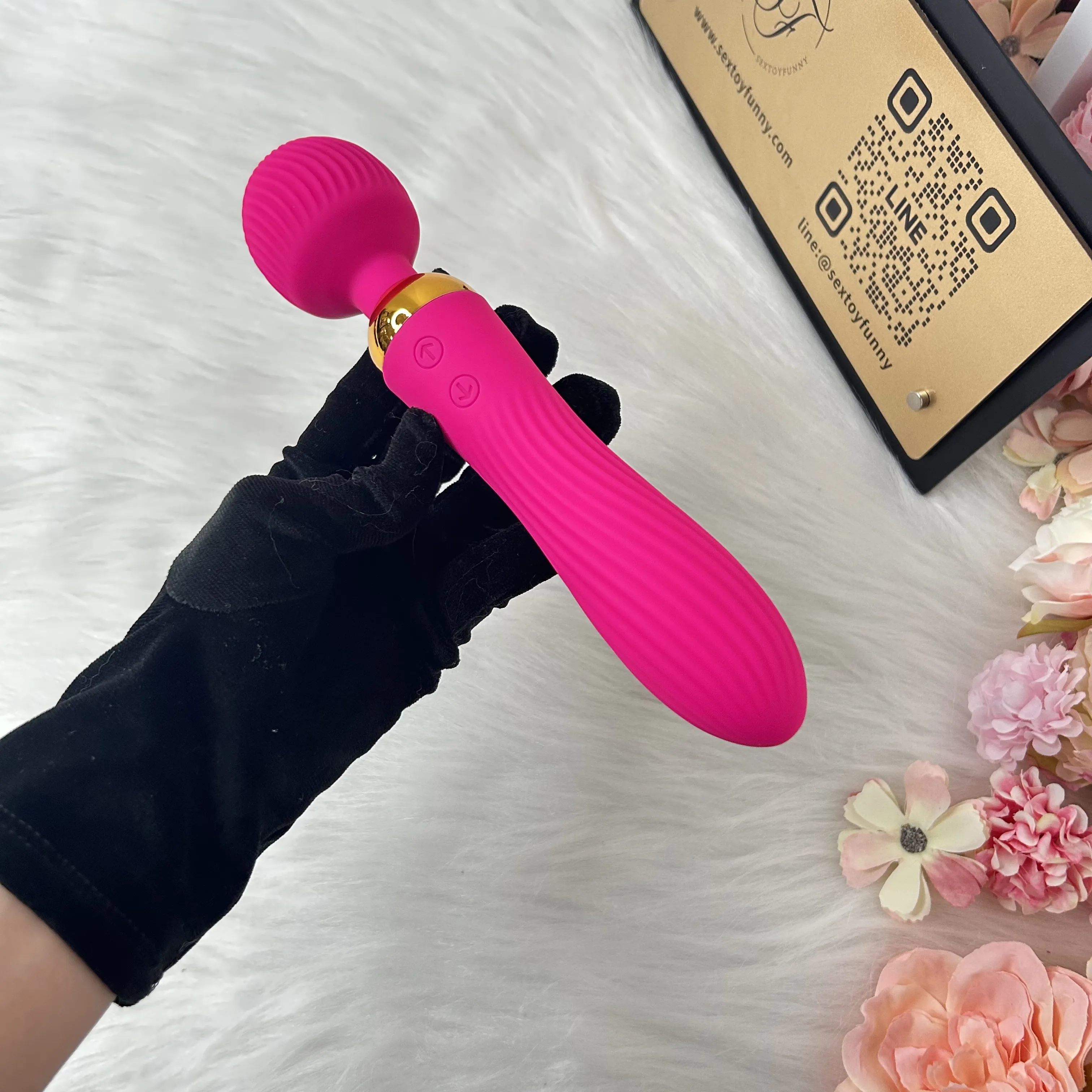 Dual-Head 18 Frequencies Bendable AV Wand Vibrator