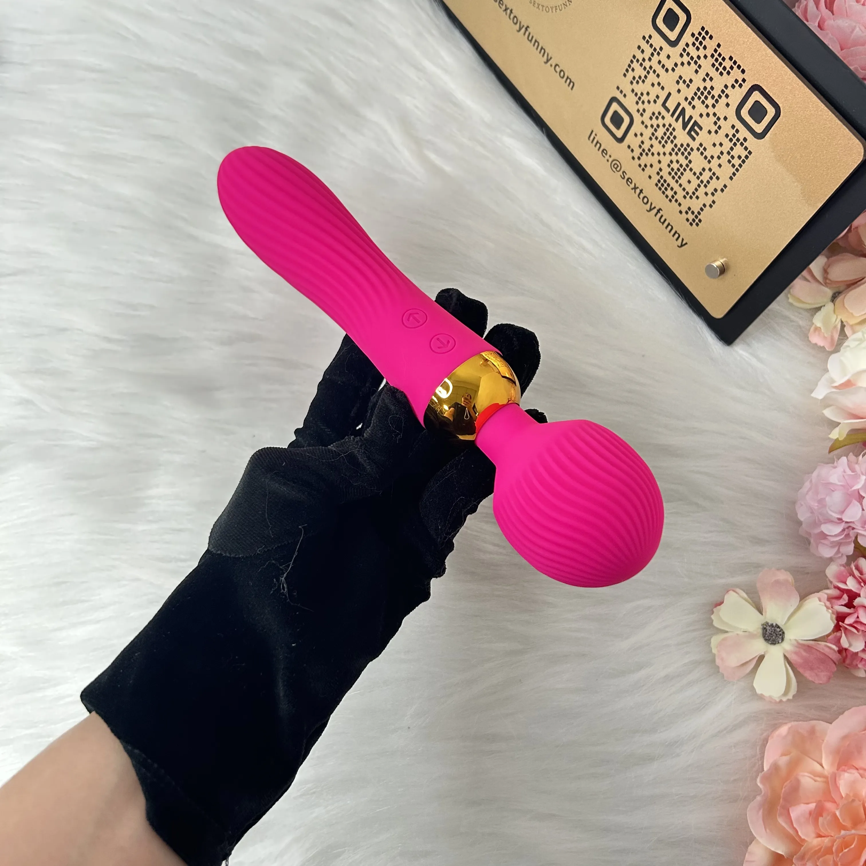 Dual-Head 18 Frequencies Bendable AV Wand Vibrator