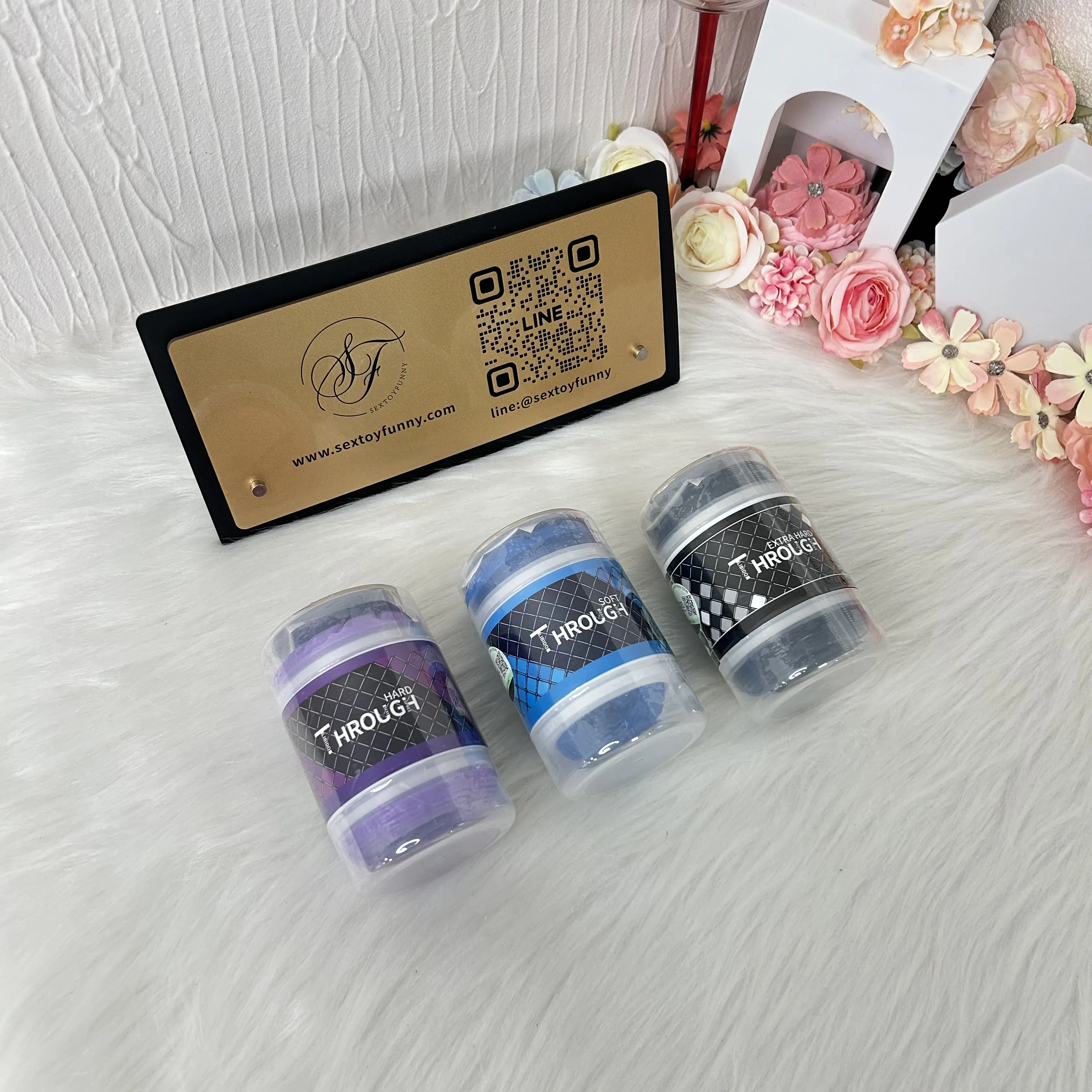Through-Type Pocket Pussy 3-Level Squeeze 3 Colors Available