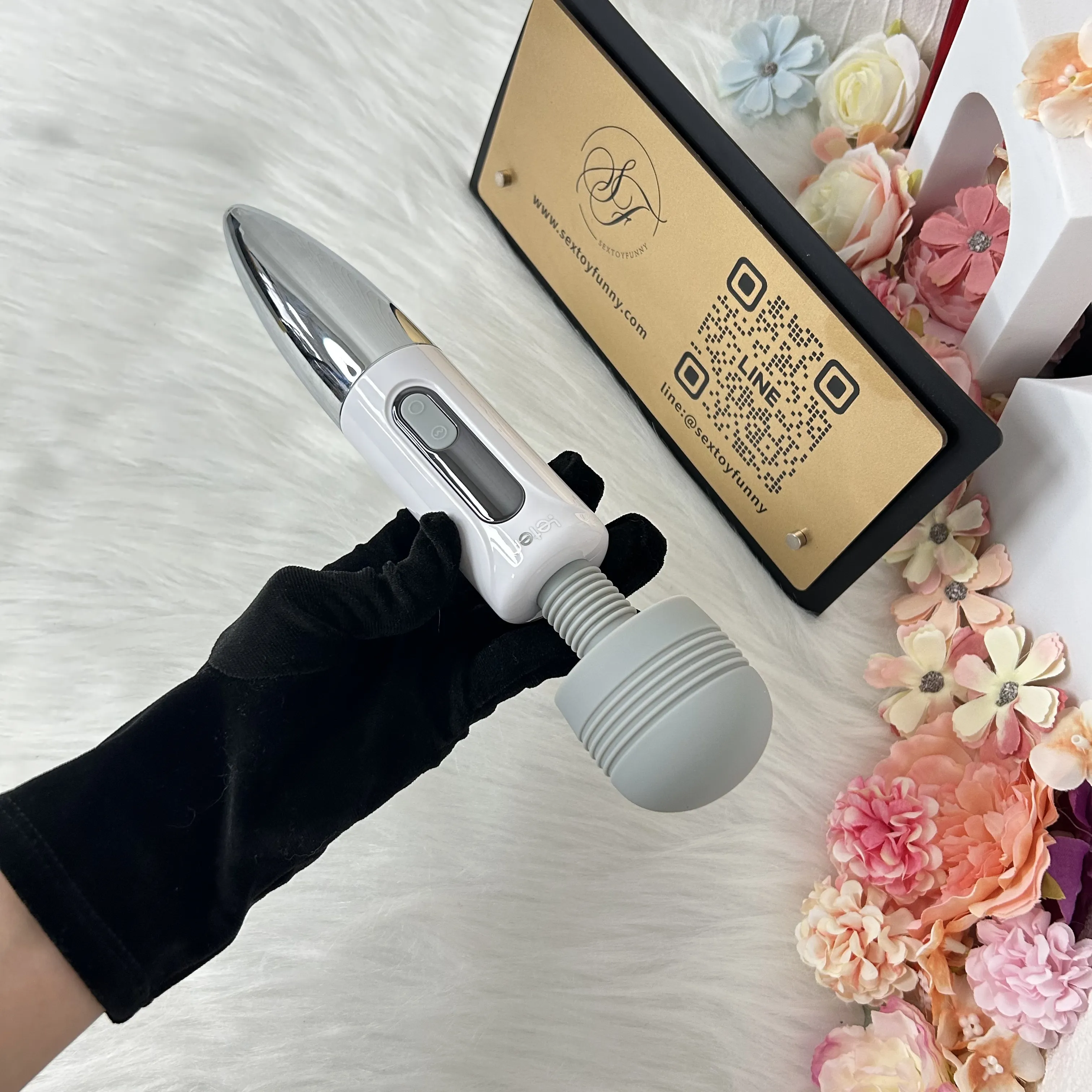 LETEN 5 Vibration Modes 6 Pulse Current Levels Wand Vibrator