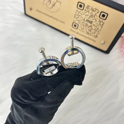 อุปกรณ์ BDSM ที่หนีบหัวนมสปริง วัสดุโลหะ กระตุ้นบริเวณหัวนม แบบ SM