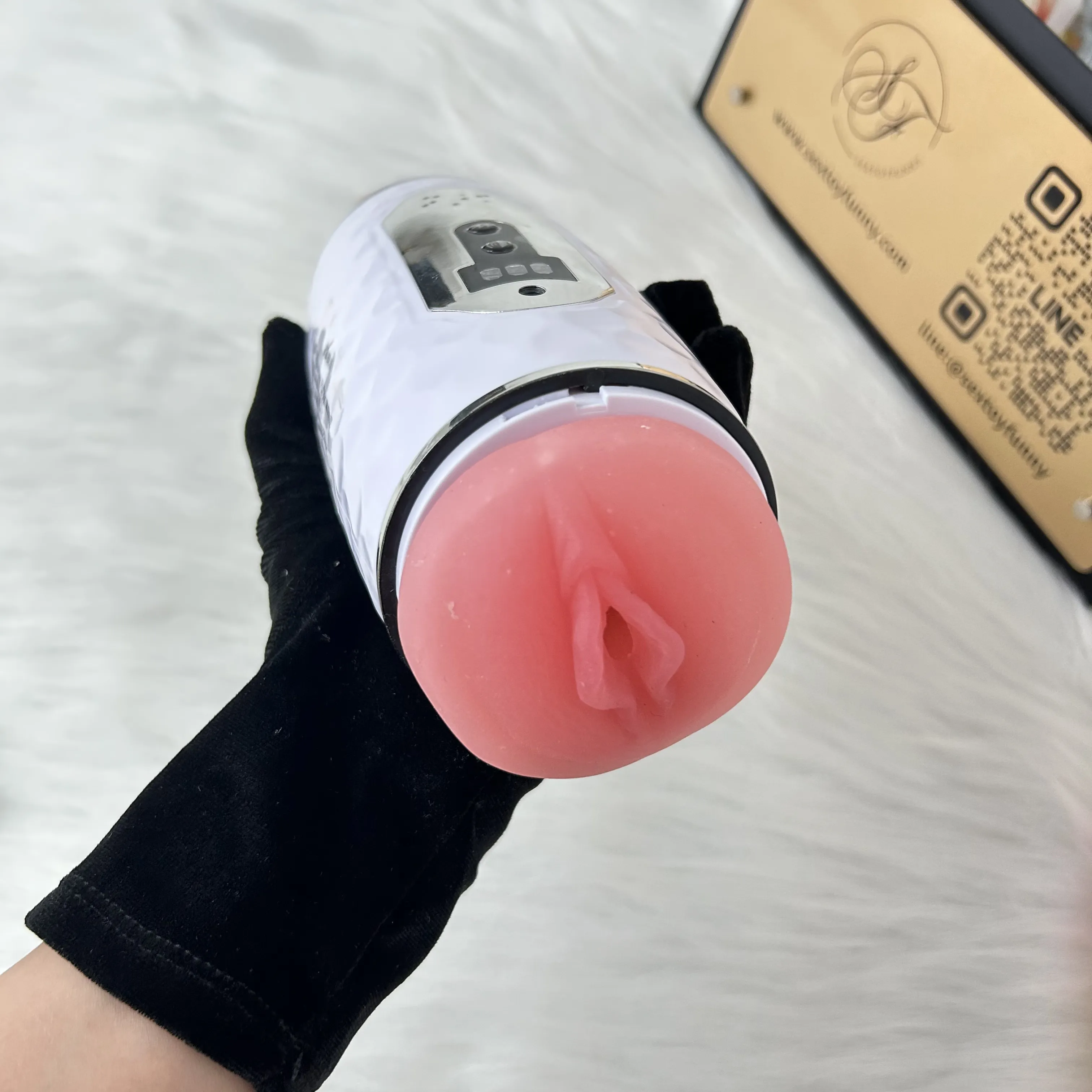 Realistic Vagina Heating Male Masturbator Dual Timing System