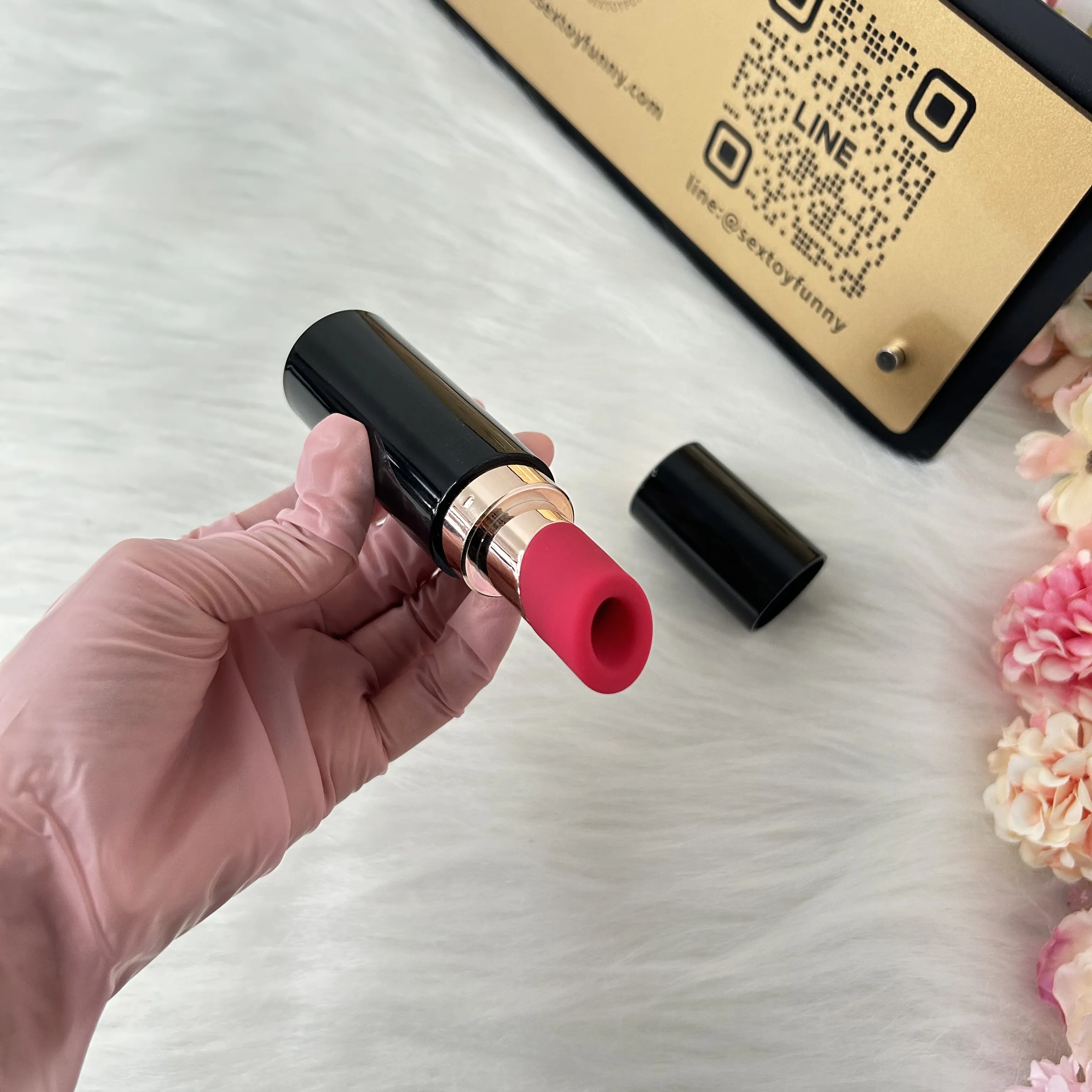 6 Modes Lipstick Shaped Clitoral Vibrator & Breast Toy