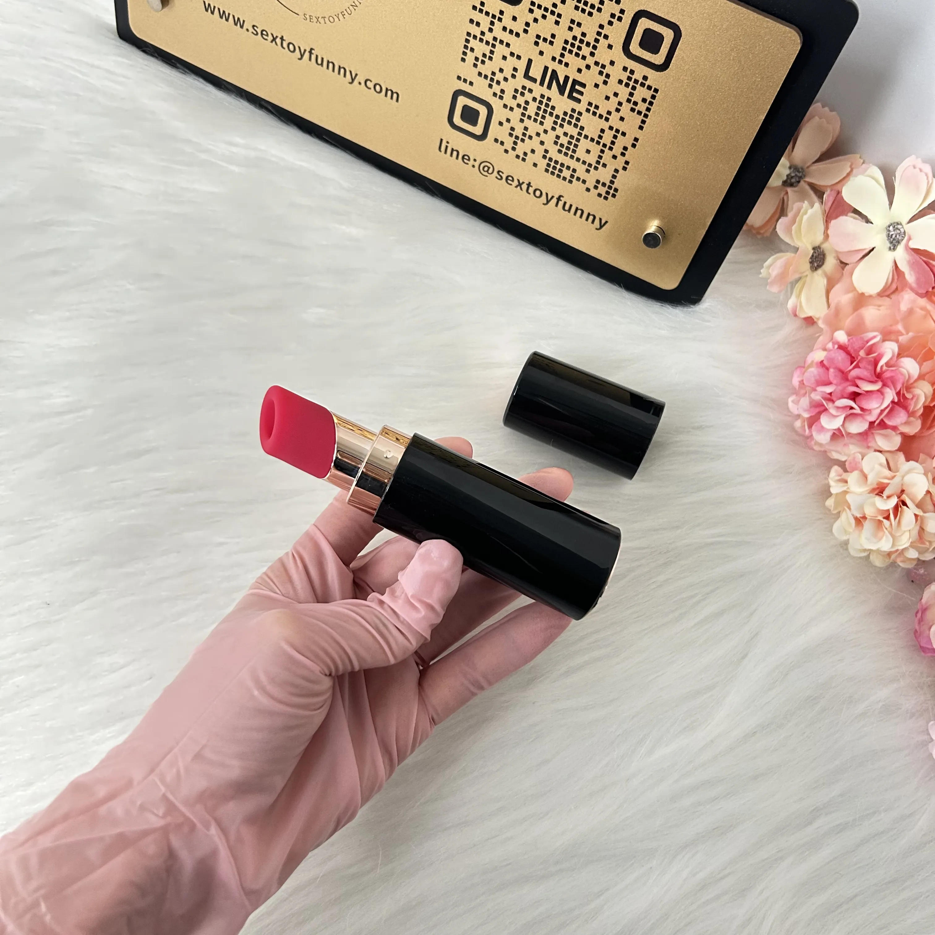 6 Modes Lipstick Shaped Clitoral Vibrator & Breast Toy