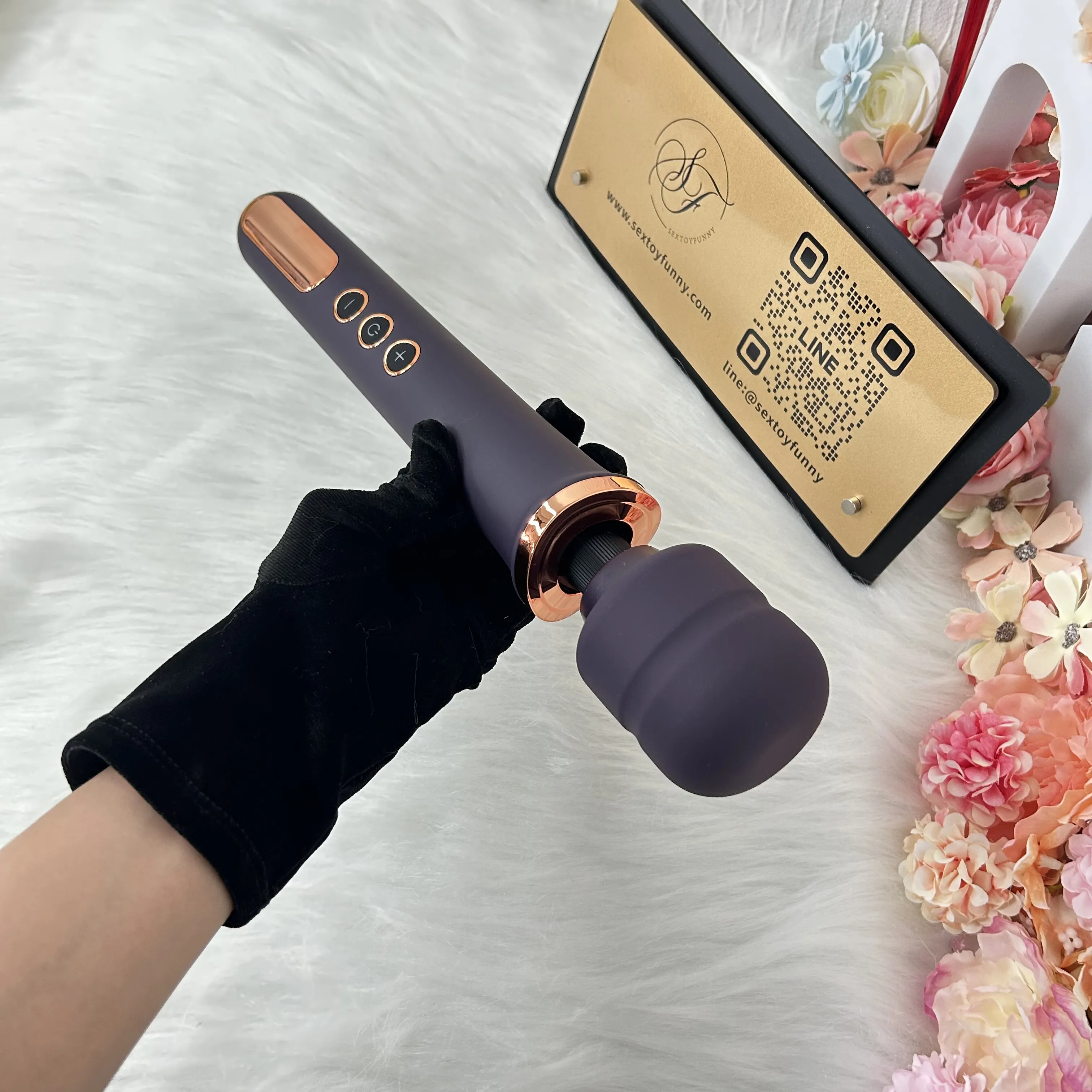 5 Speeds 10 Frequencies Piano Lacquer AV Wand Vibrator