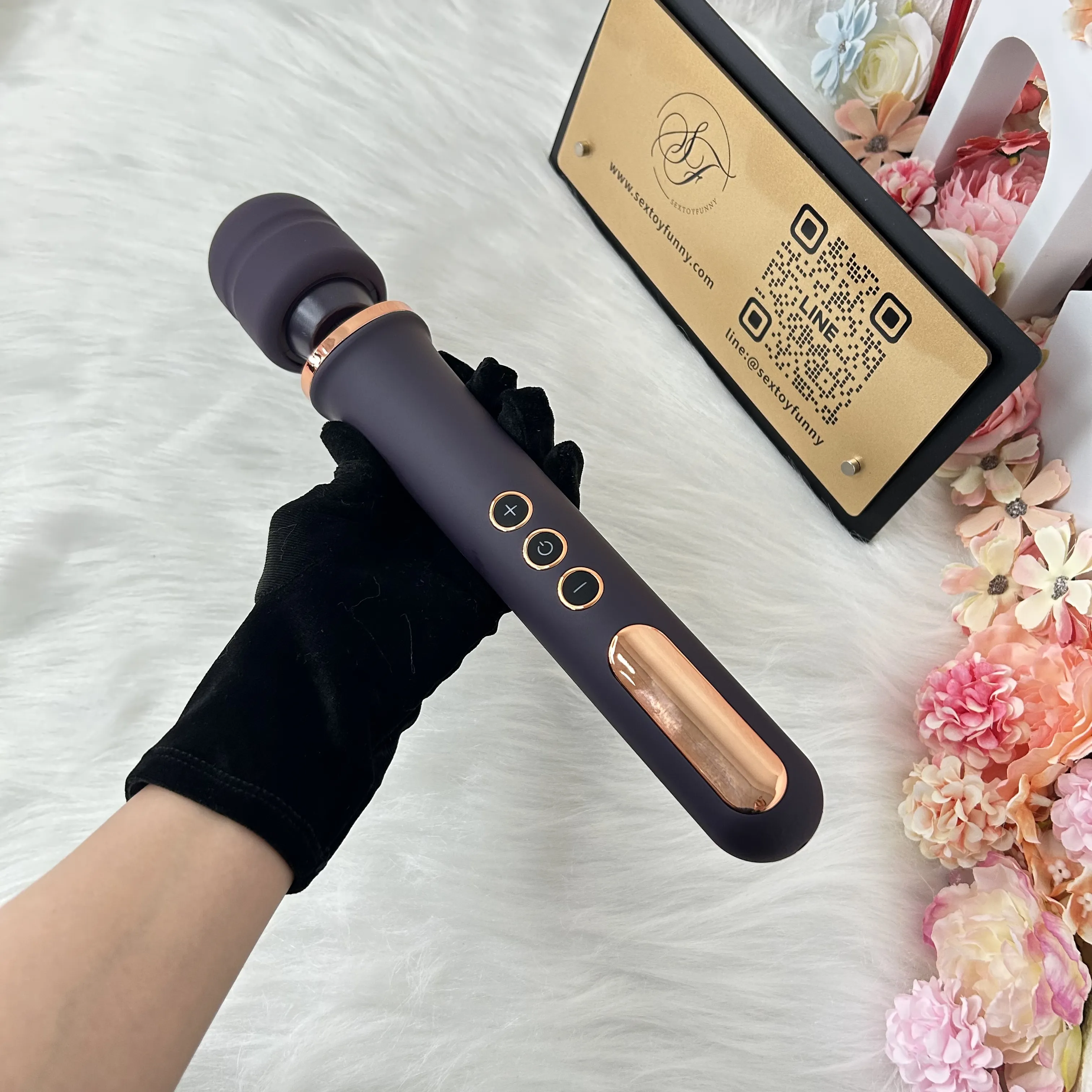 5 Speeds 10 Frequencies Piano Lacquer AV Wand Vibrator
