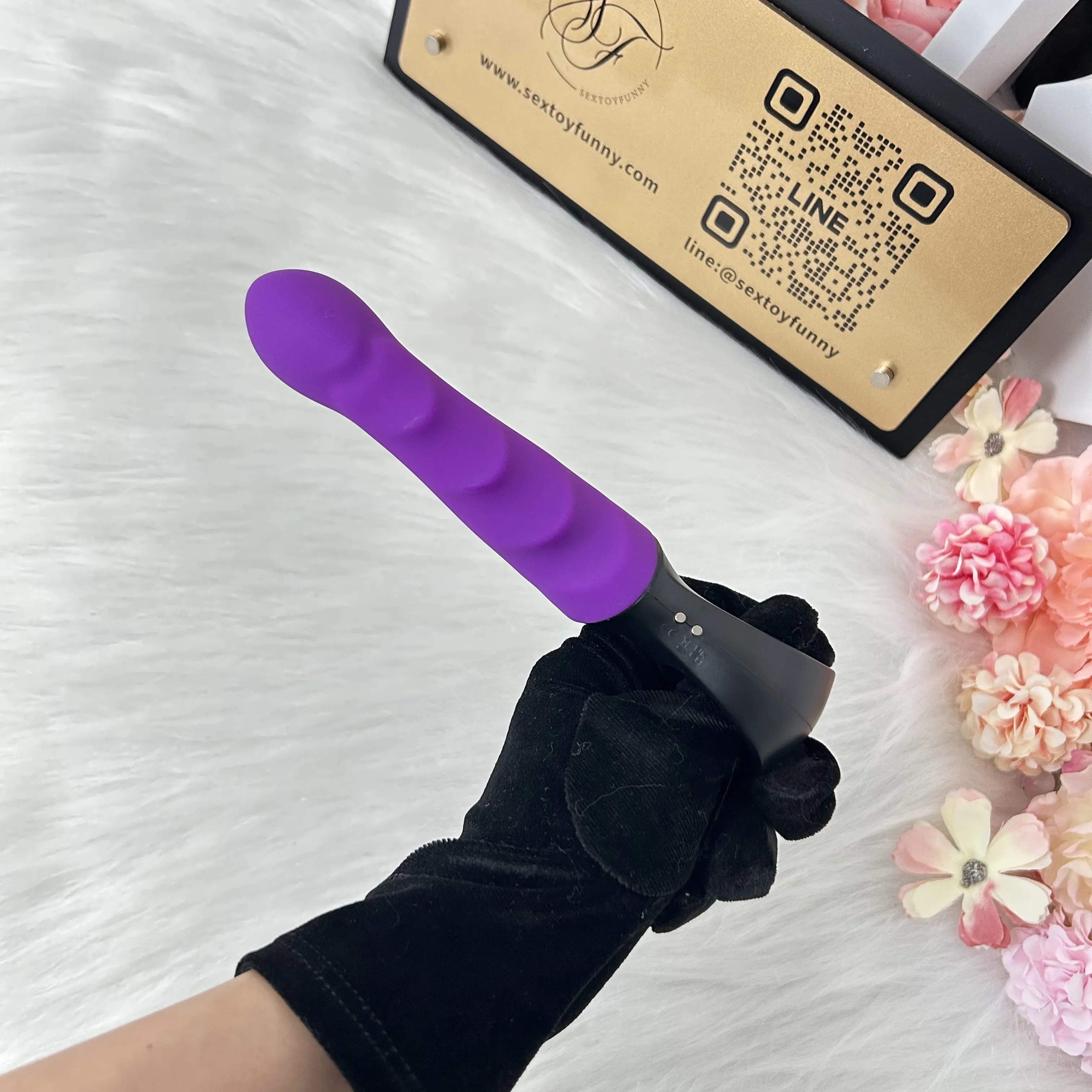 10 Vibration Levels Finger Ring Handle Penis Vibrator