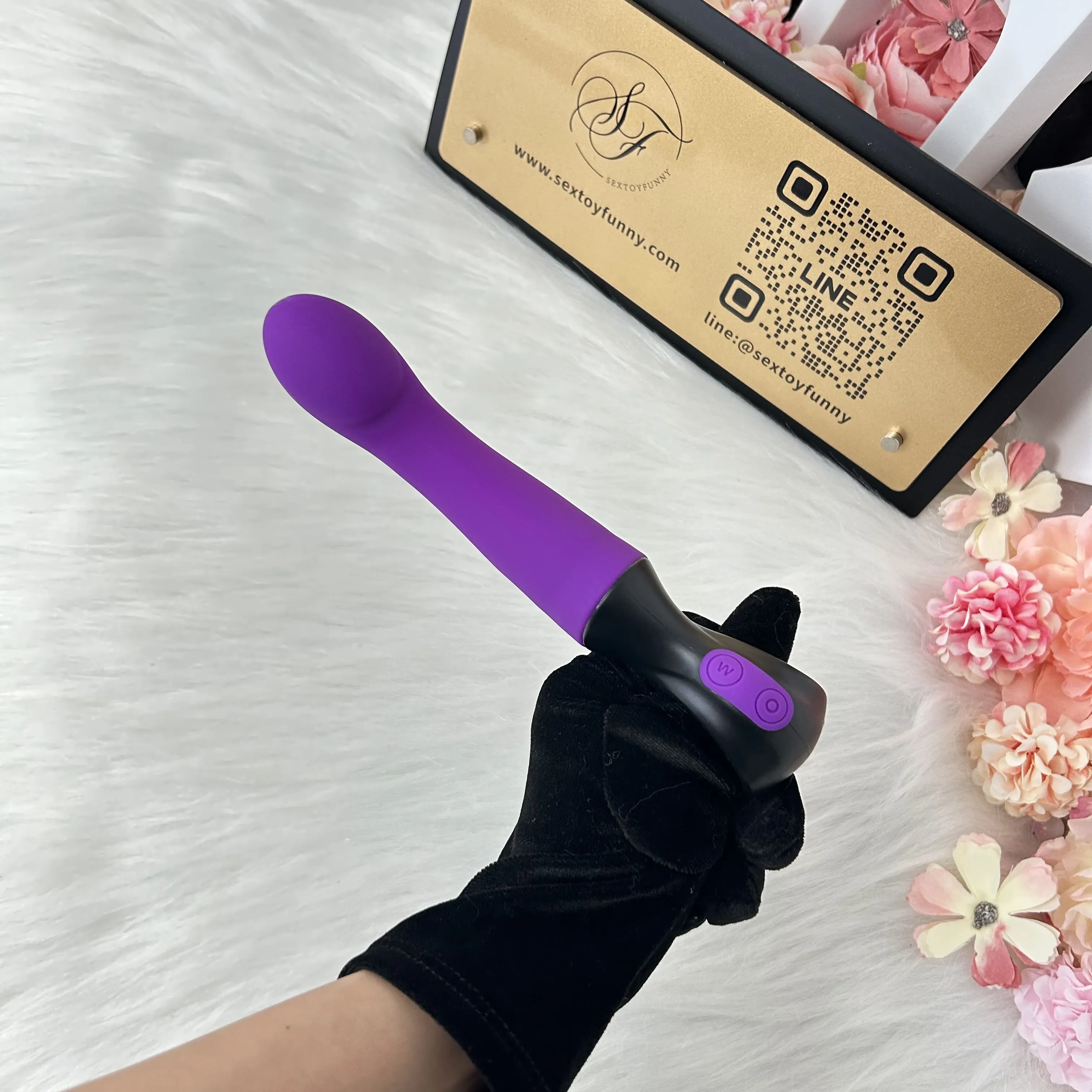 10 Vibration Levels Finger Ring Handle Penis Vibrator