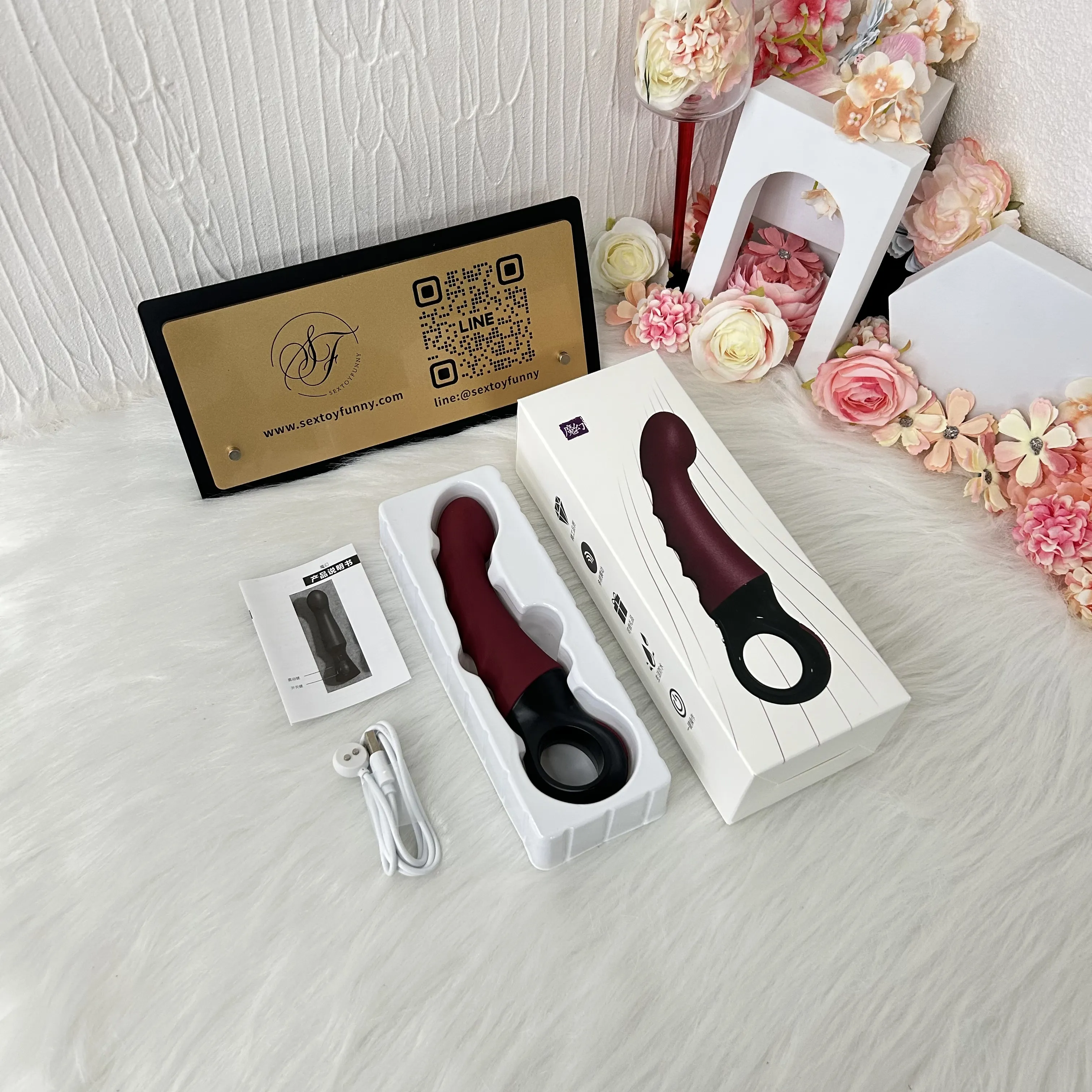 10 Vibration Levels Finger Ring Handle Penis Vibrator