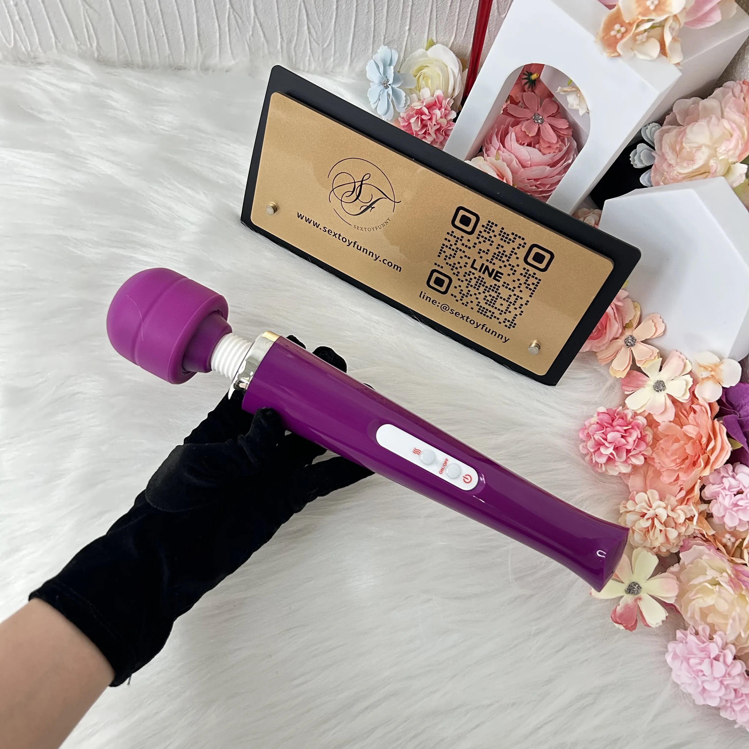 8 Frequencies Large-Area Detachable Head AV Wand Vibrator