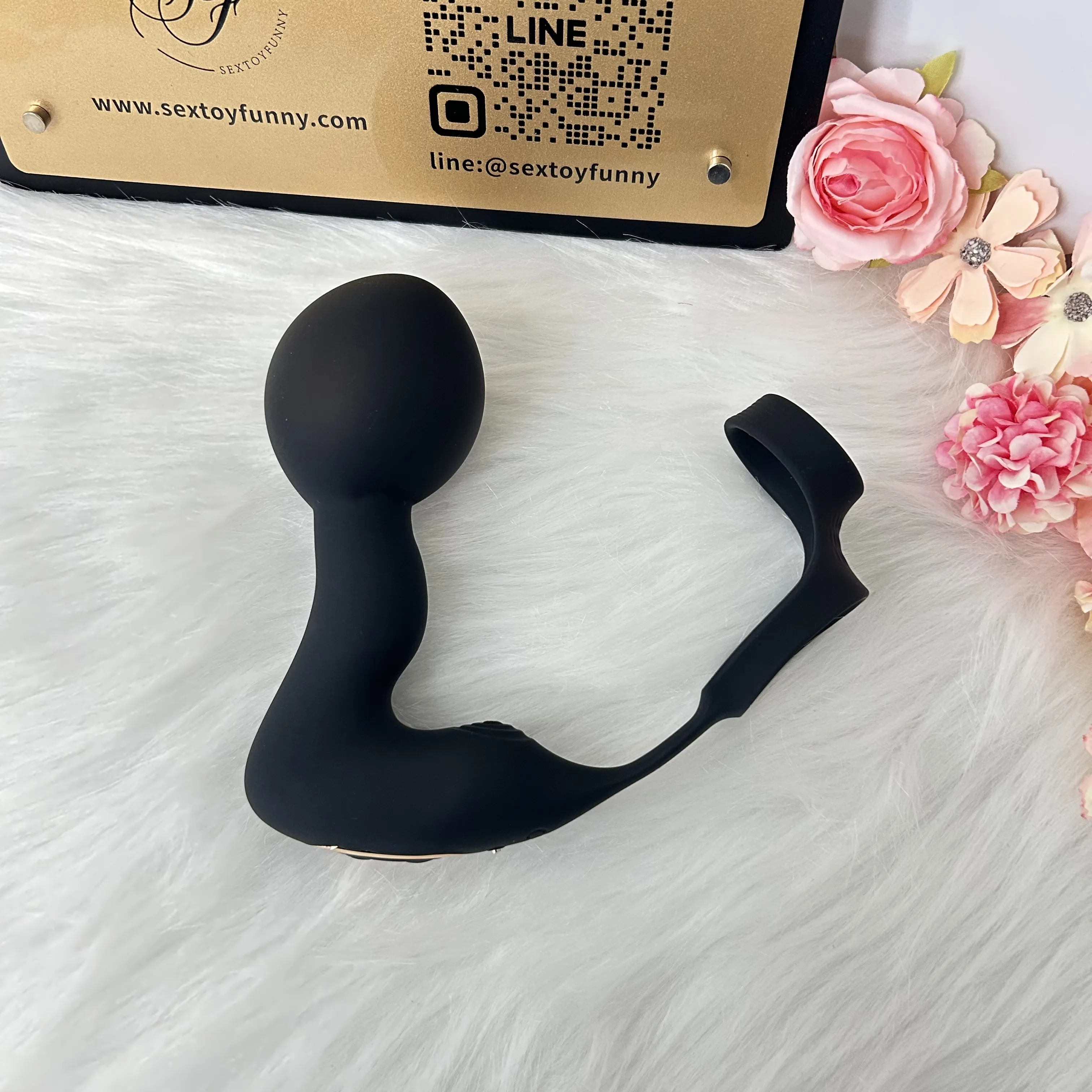 Inflatable Prostate Massager & Butt Vibrator Dual Cock Rings