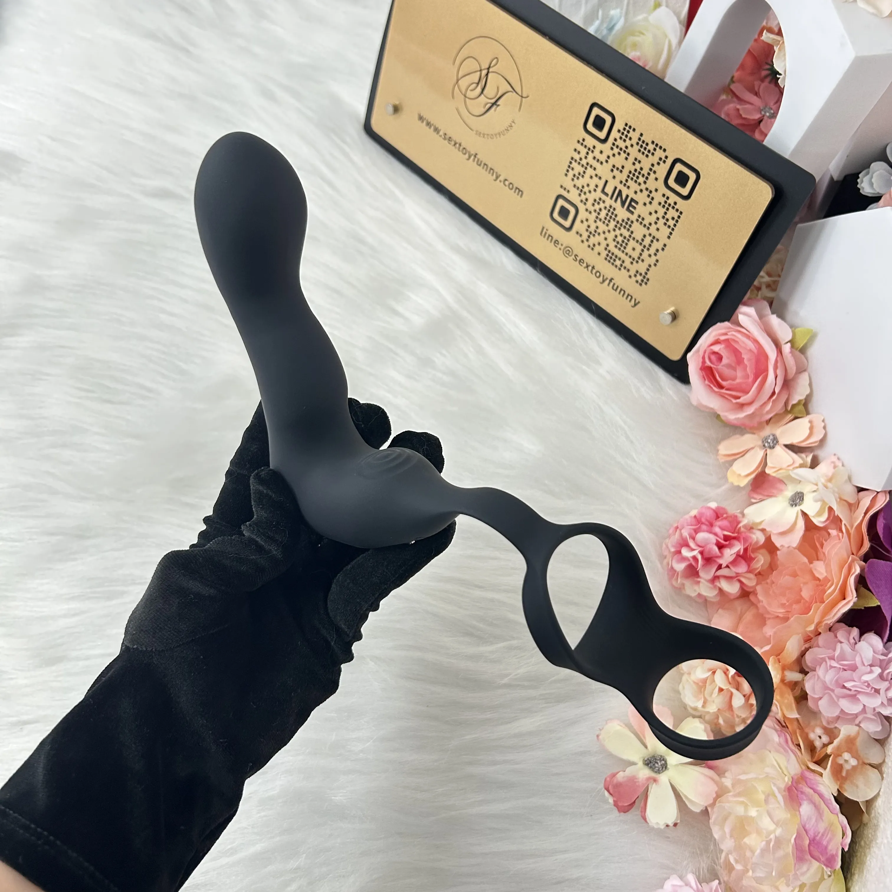 Inflatable Prostate Massager & Butt Vibrator Dual Cock Rings