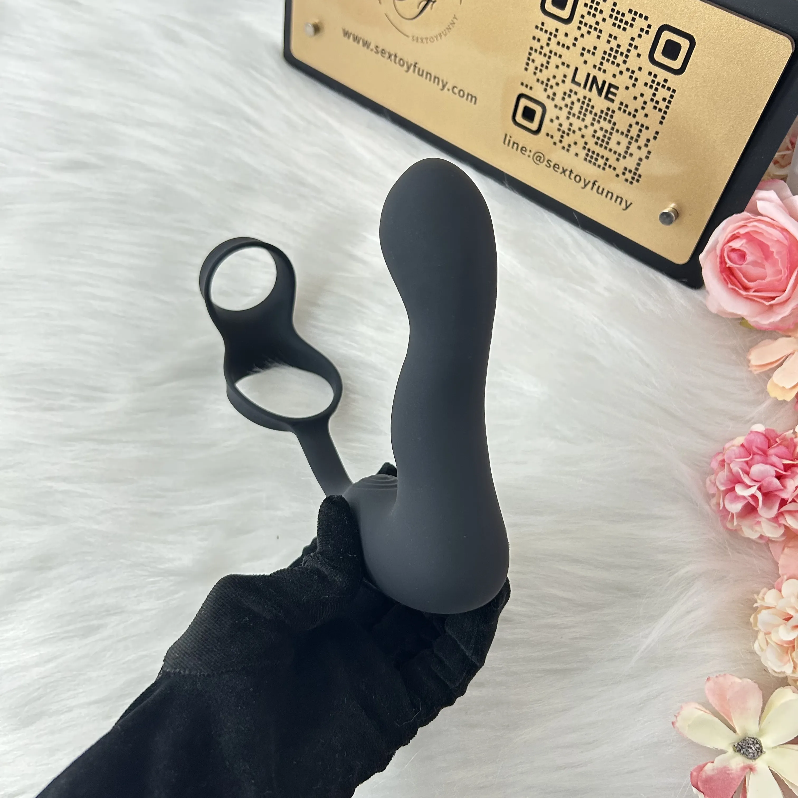 Inflatable Prostate Massager & Butt Vibrator Dual Cock Rings