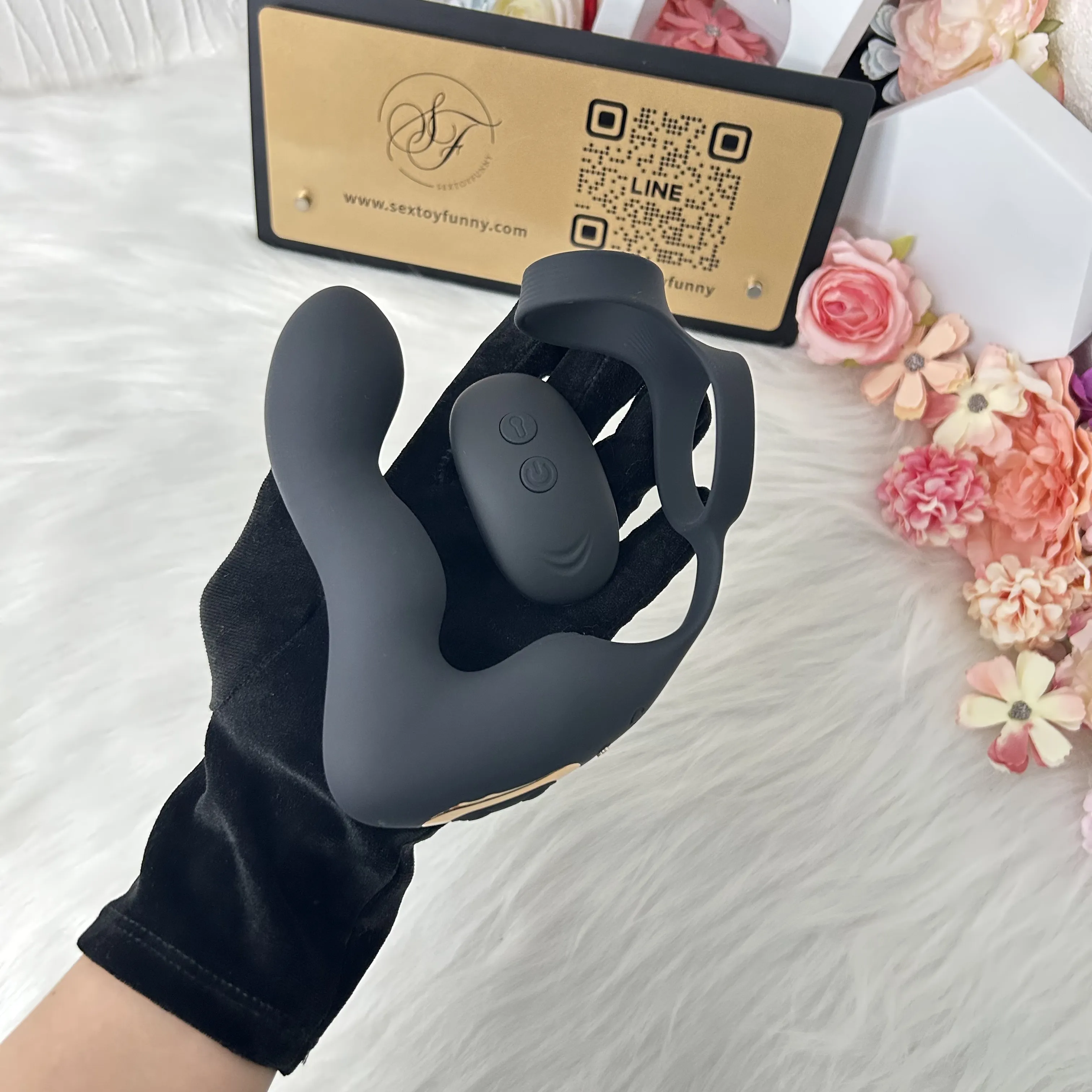 Inflatable Prostate Massager & Butt Vibrator Dual Cock Rings