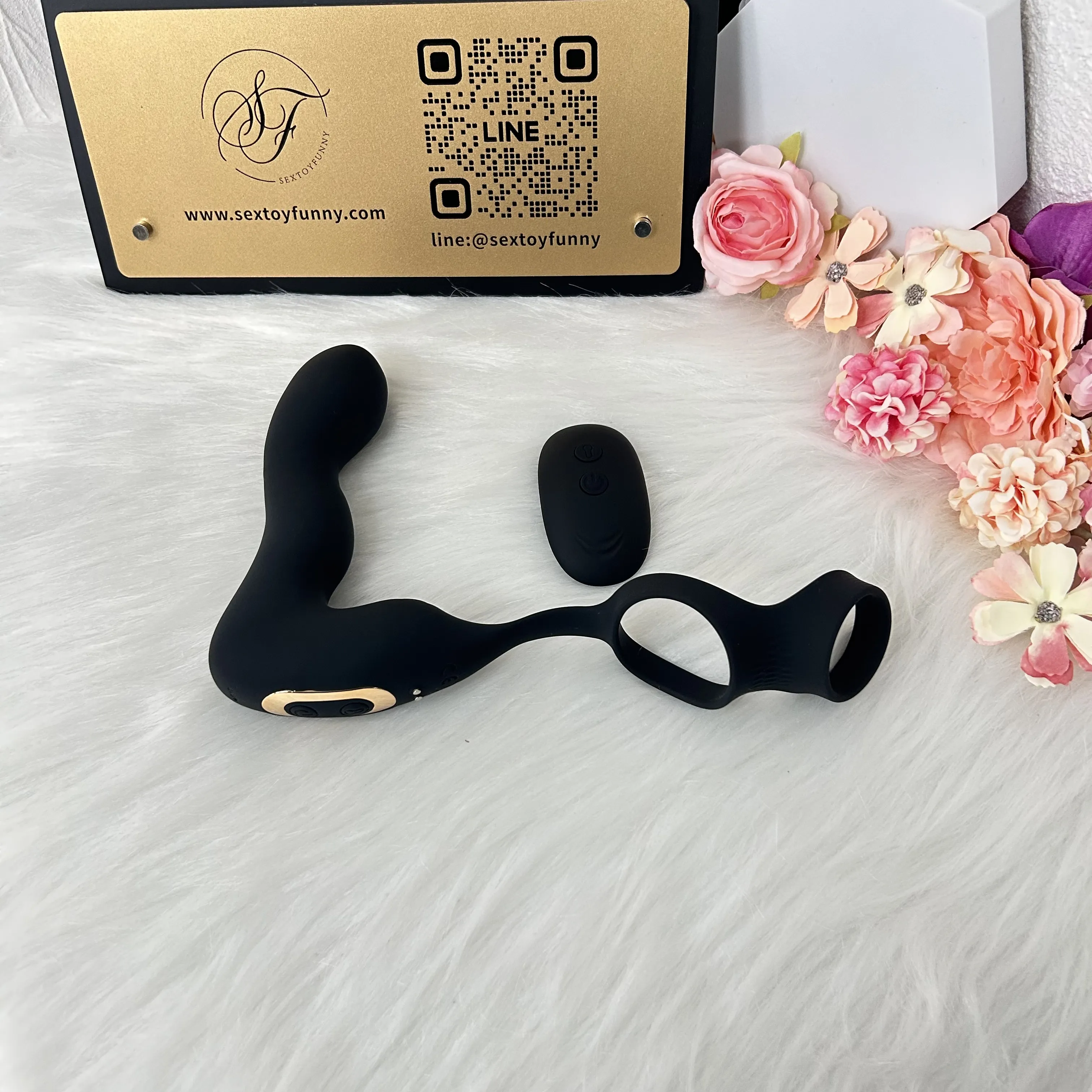 Inflatable Prostate Massager & Butt Vibrator Dual Cock Rings
