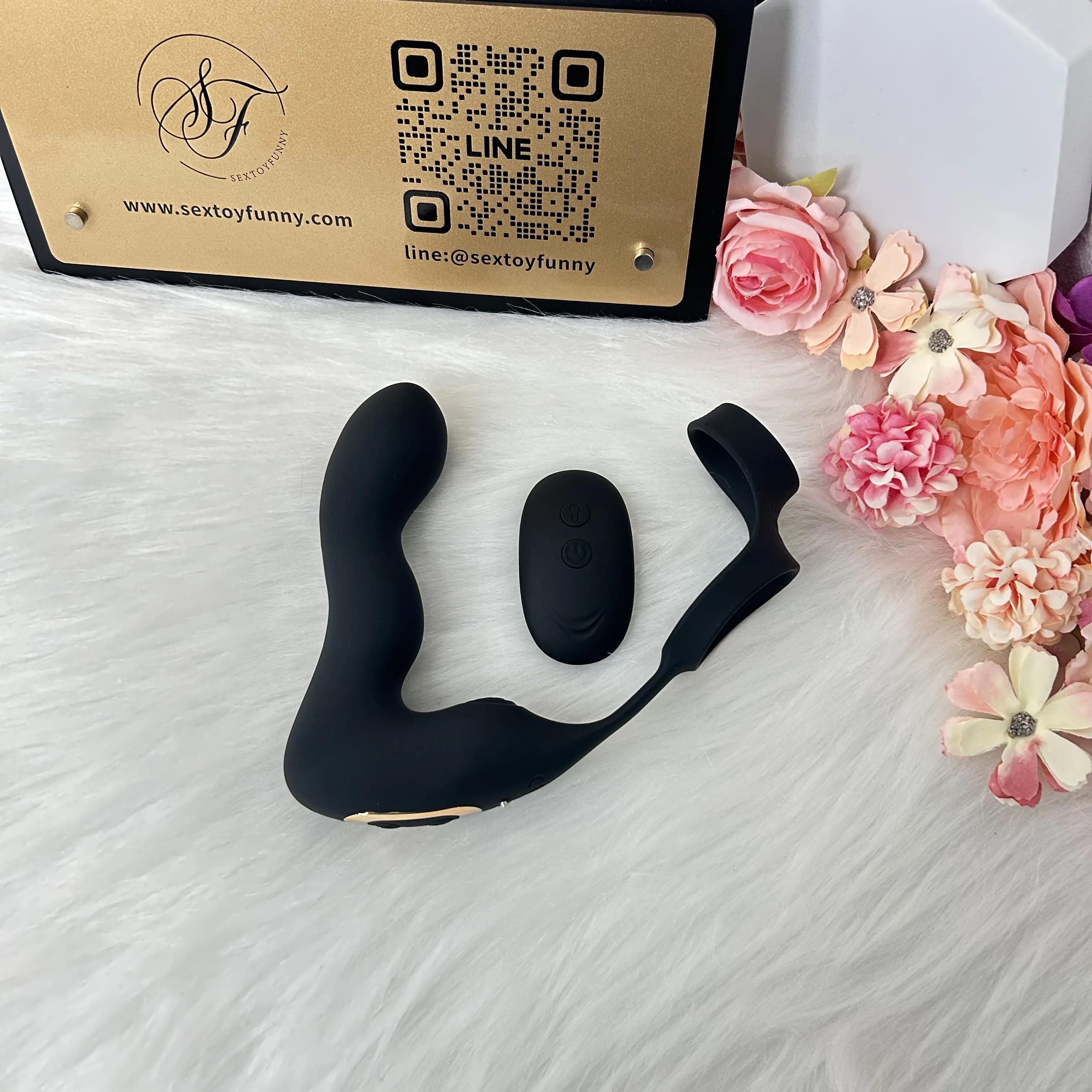 Inflatable Prostate Massager & Butt Vibrator Dual Cock Rings