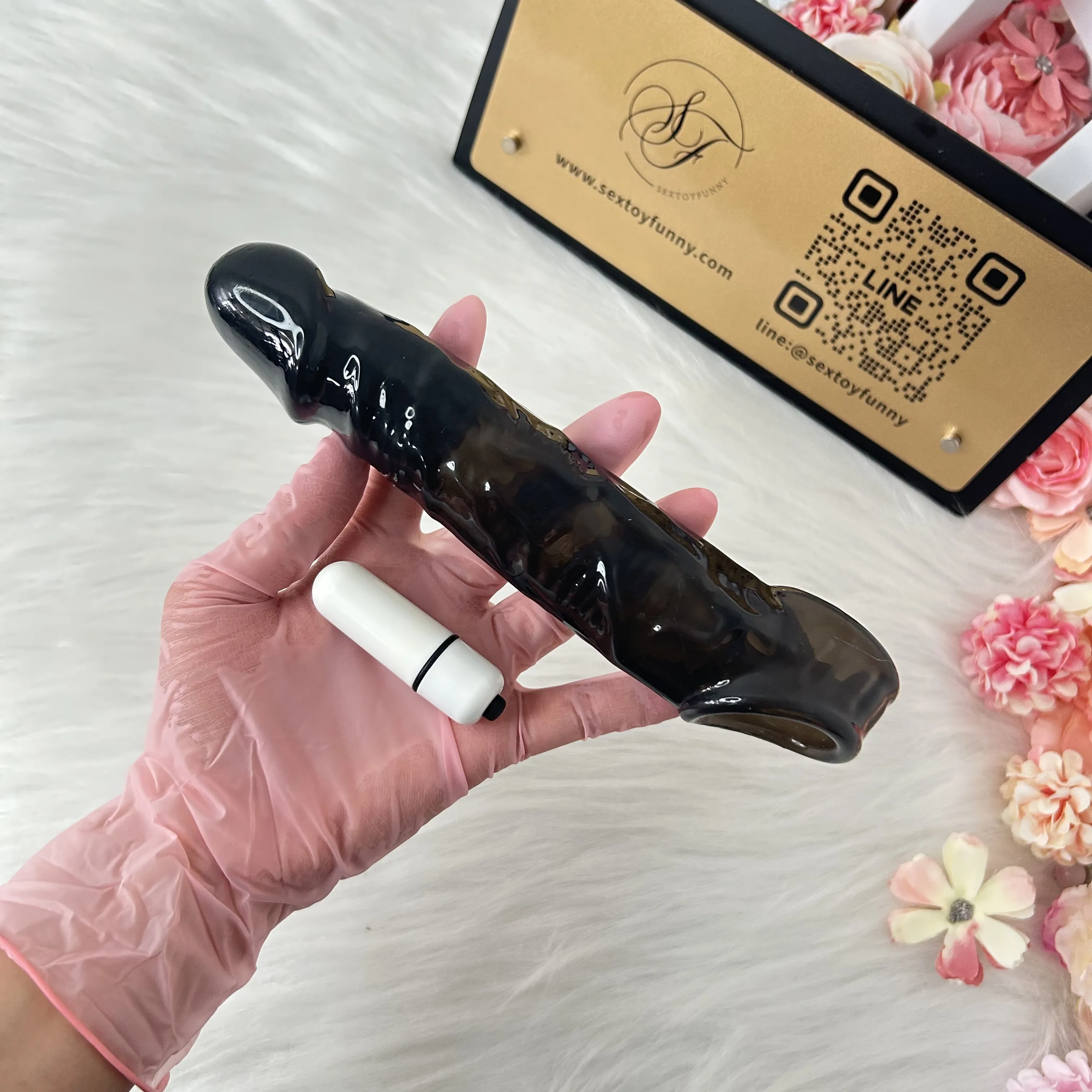 High-Frequency Vibrating Penis Sleeve Integrated Cock Ring