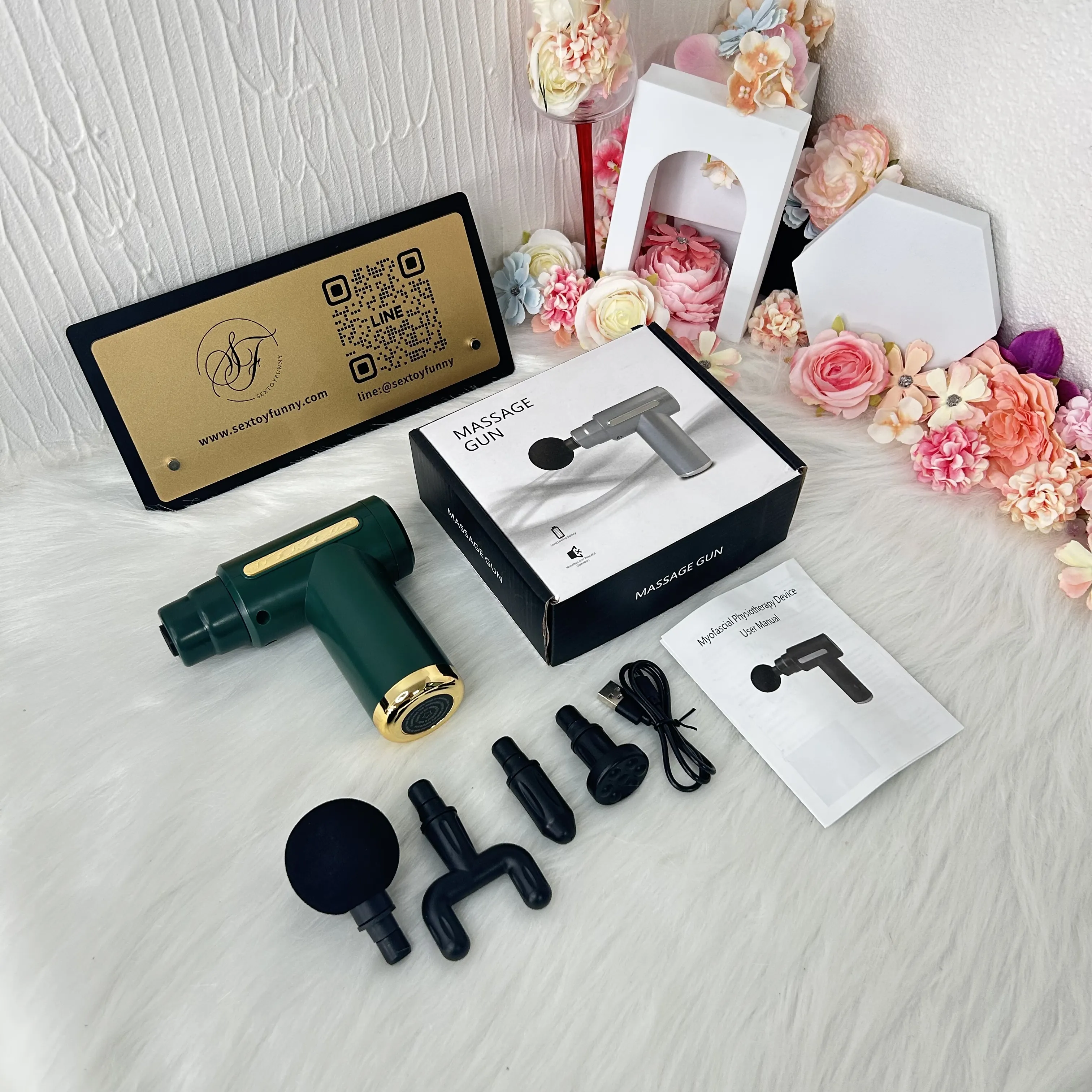 เครื่องนวดหลายฟังก์ชัน ชิปอัจฉริยะ 3200 รอบ/นาที 6 ระดับความถี่สั่นสะเทือน ความกว้างการสั่น 6 มม. หลายฟังก์ชันในเครื่องเดียว