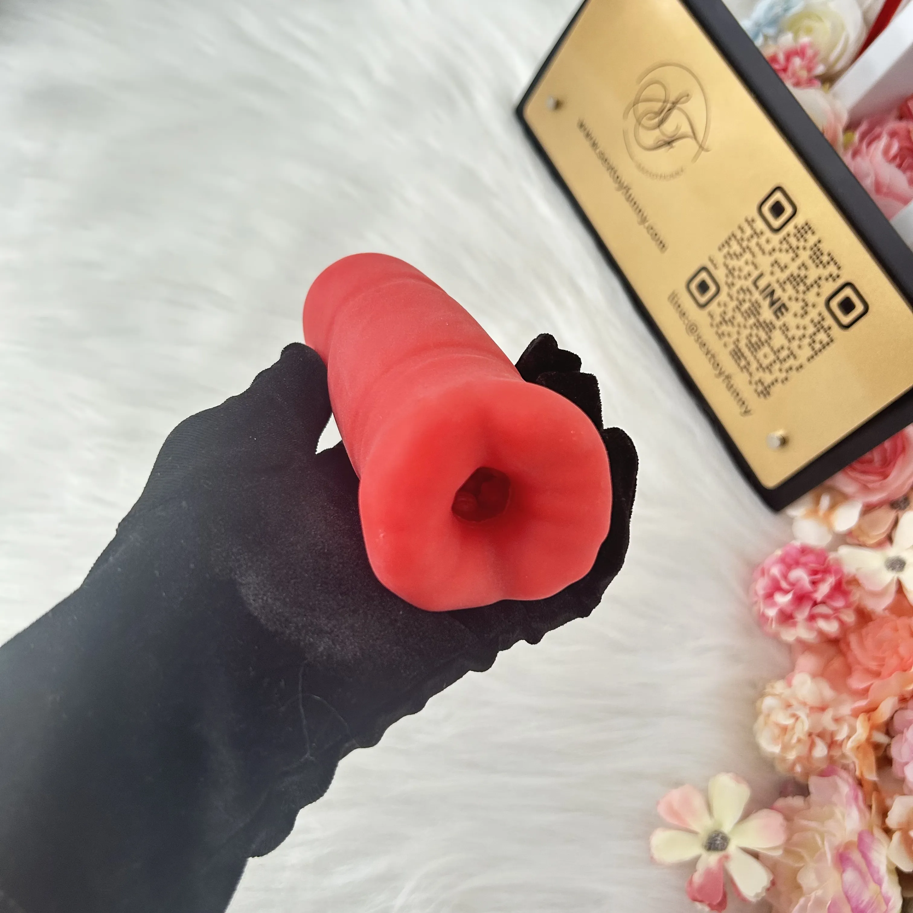 10 Modes Male Masturbators Thick Lip + Tongue Elastic TPE
