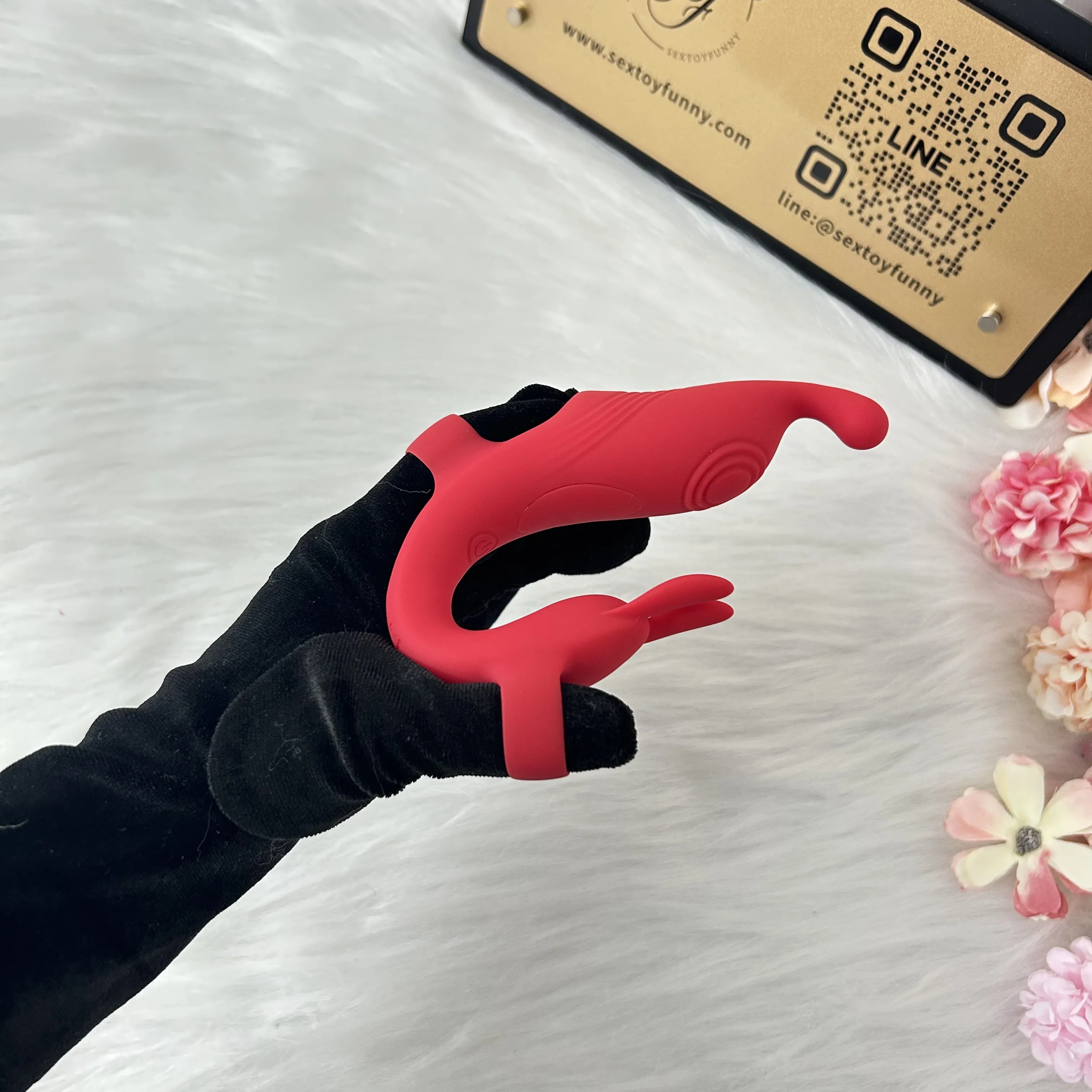 Rabbit Ear Finger Sleeve Dual G-Spot & Clitoral Vibrator