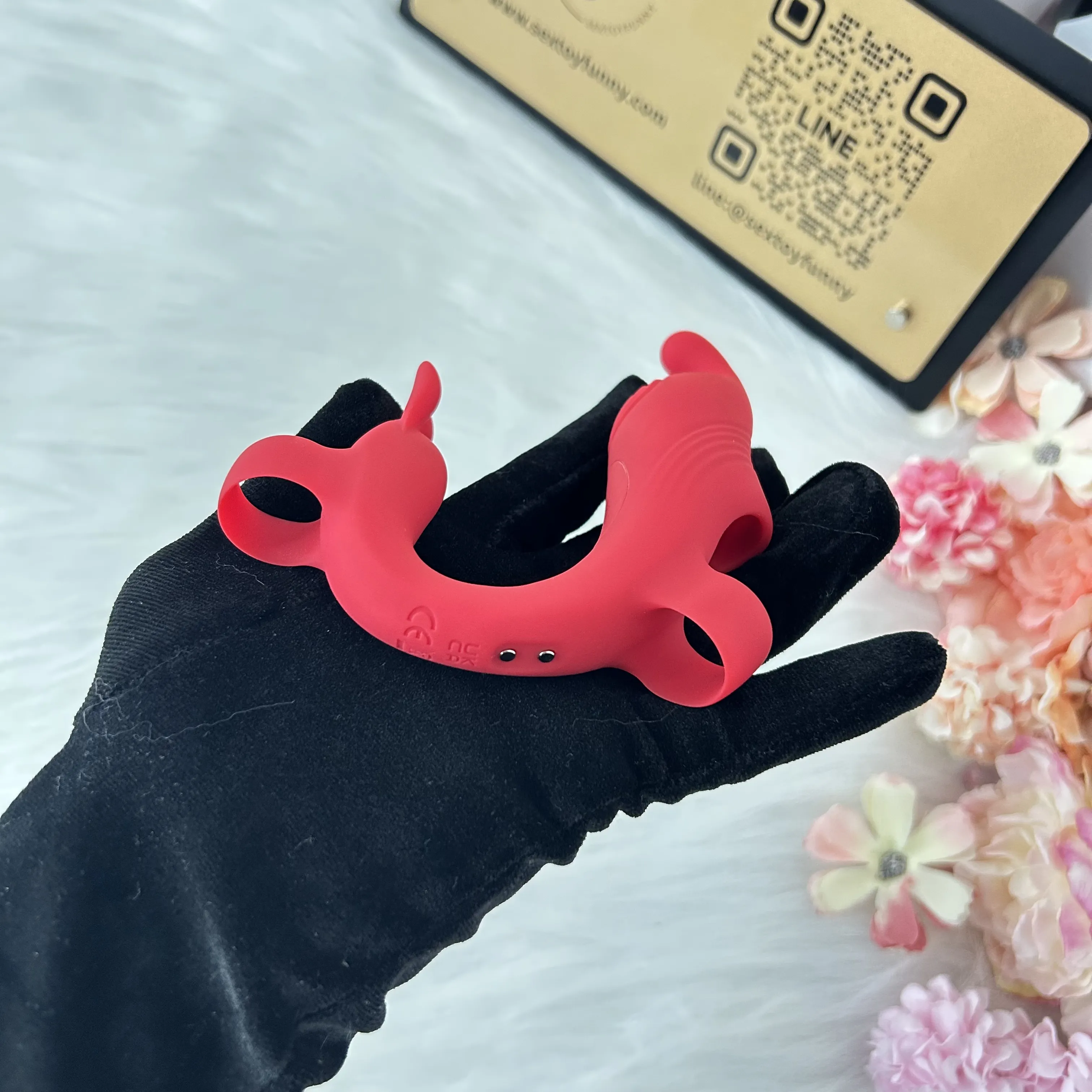 Rabbit Ear Finger Sleeve Dual G-Spot & Clitoral Vibrator