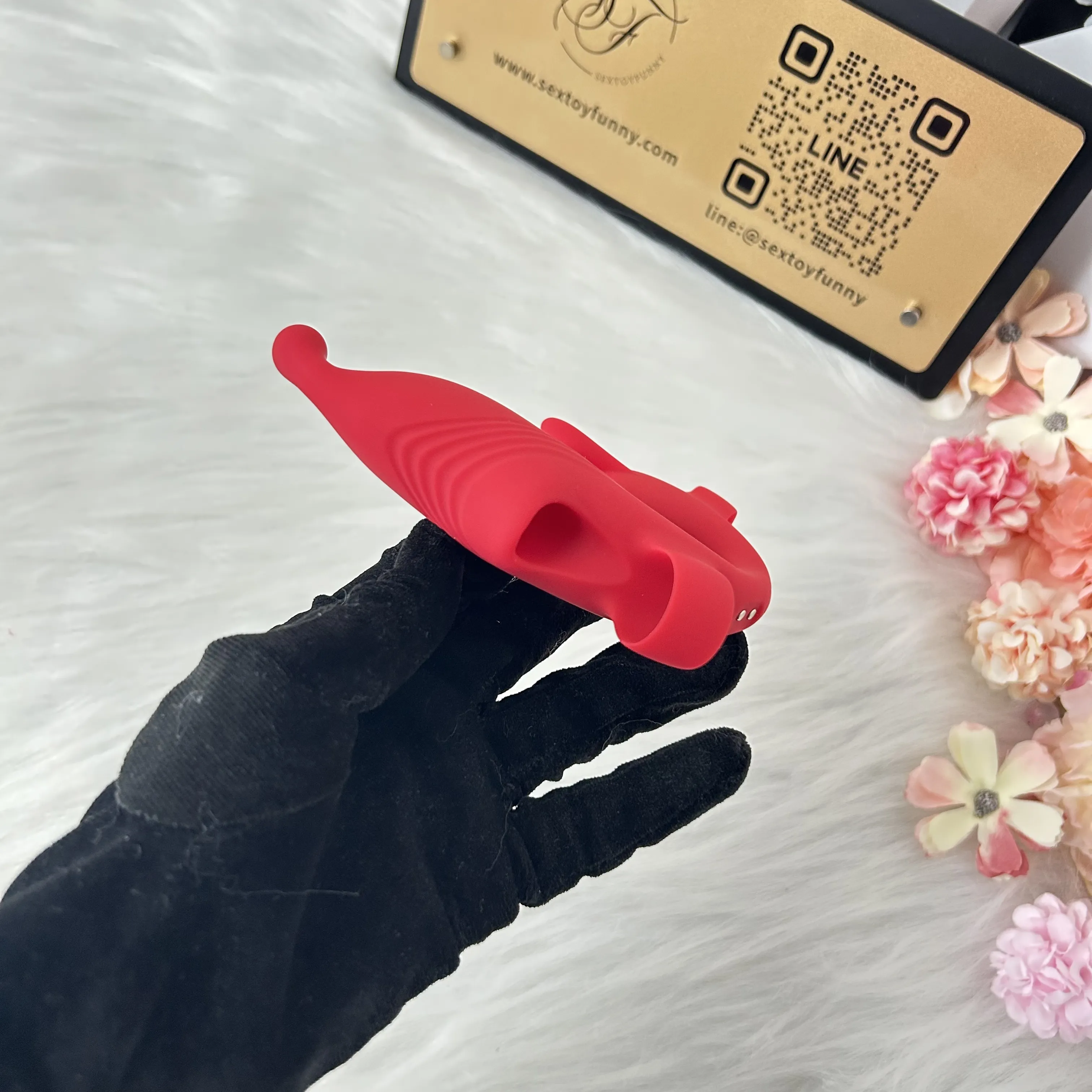 Rabbit Ear Finger Sleeve Dual G-Spot & Clitoral Vibrator