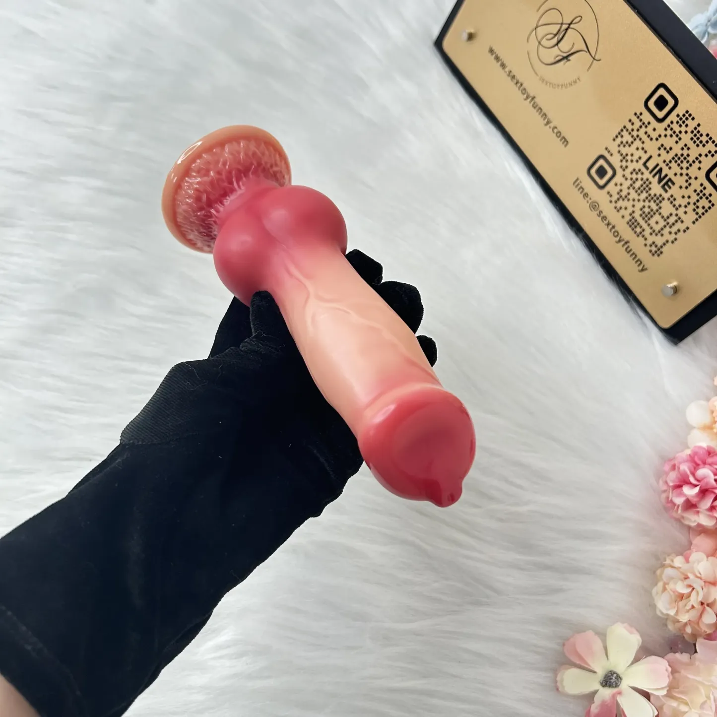ควยปลอม ดิลโด้ ที่เลียนแบบหมา ฐานยึด วัสดุ PVC 3 รุ่นให้เลือก