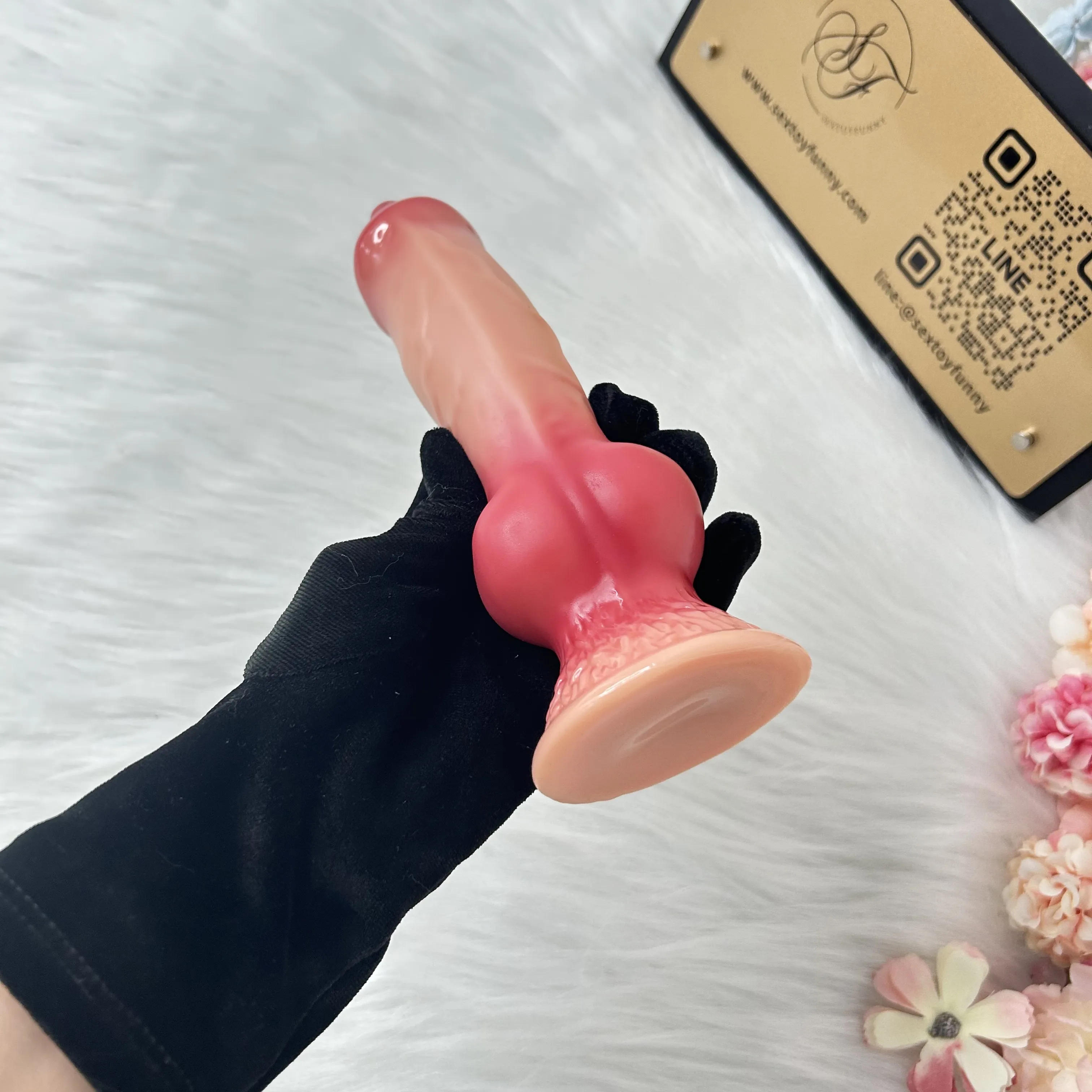 ควยปลอม ดิลโด้ ที่เลียนแบบหมา ฐานยึด วัสดุ PVC 3 รุ่นให้เลือก